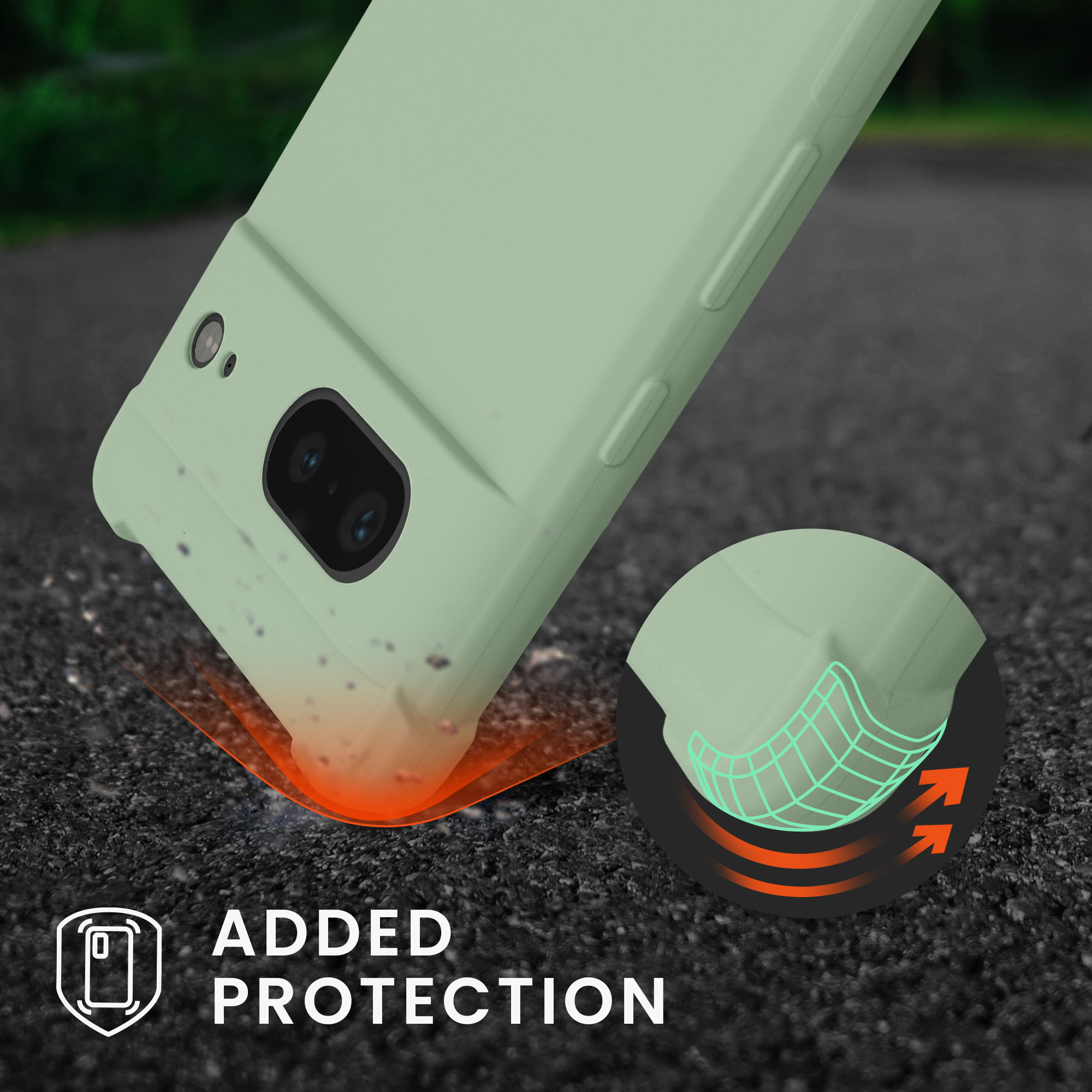 Crossbody kryt kwmobile pro Google Pixel 7 - šedozelená