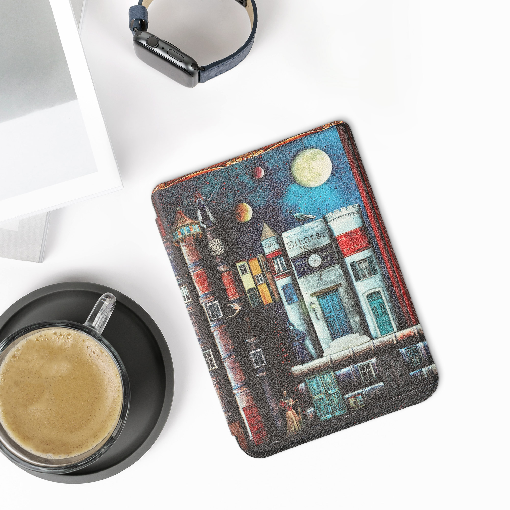 Flip pouzdro na čtečku s magnetem Kobo Clara 2E/Tolino Shine 4 Book City vícebarevné