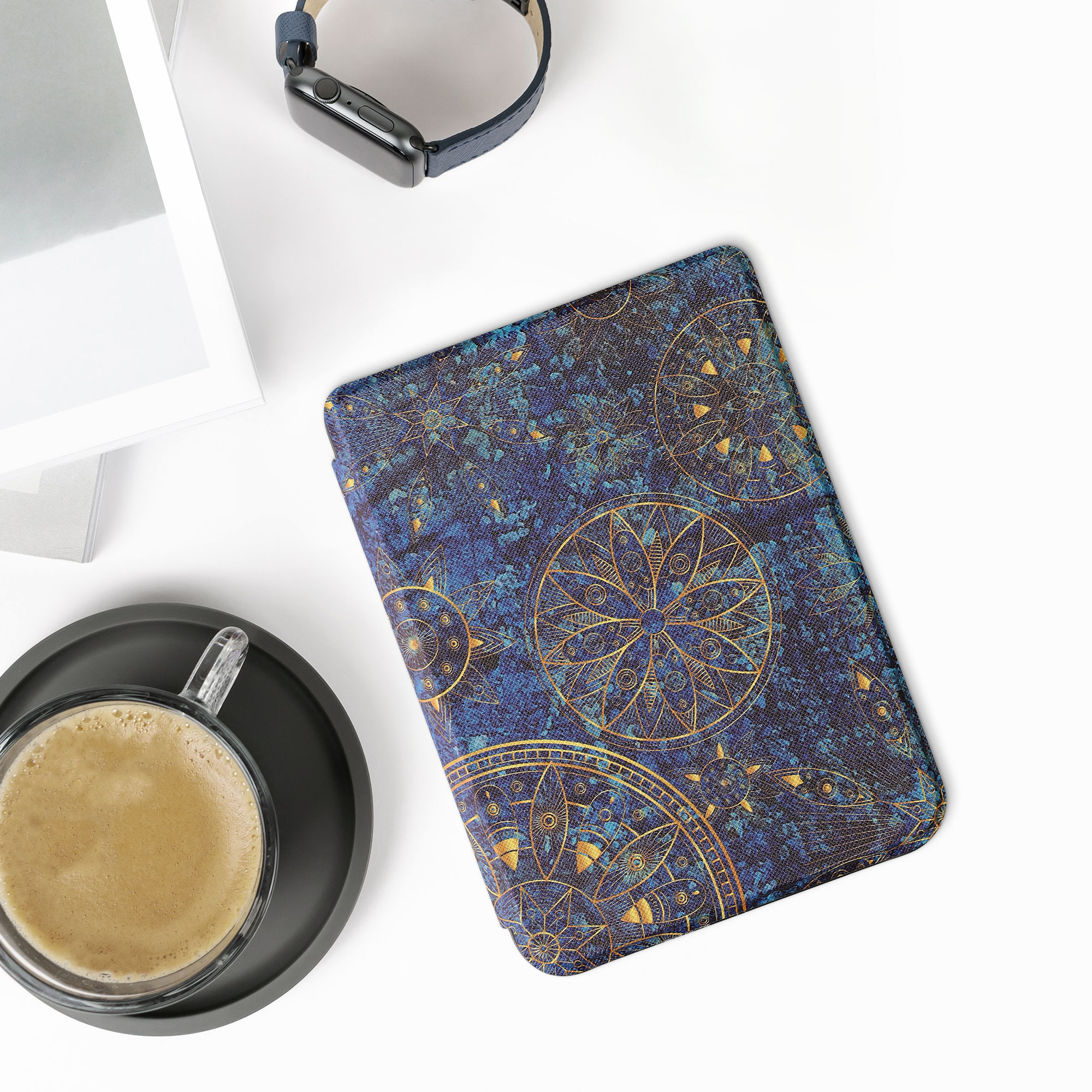 Flip pouzdro na čtečku s magnetem Kobo Clara 2E/Tolino Shine 4 Golden Mandalas