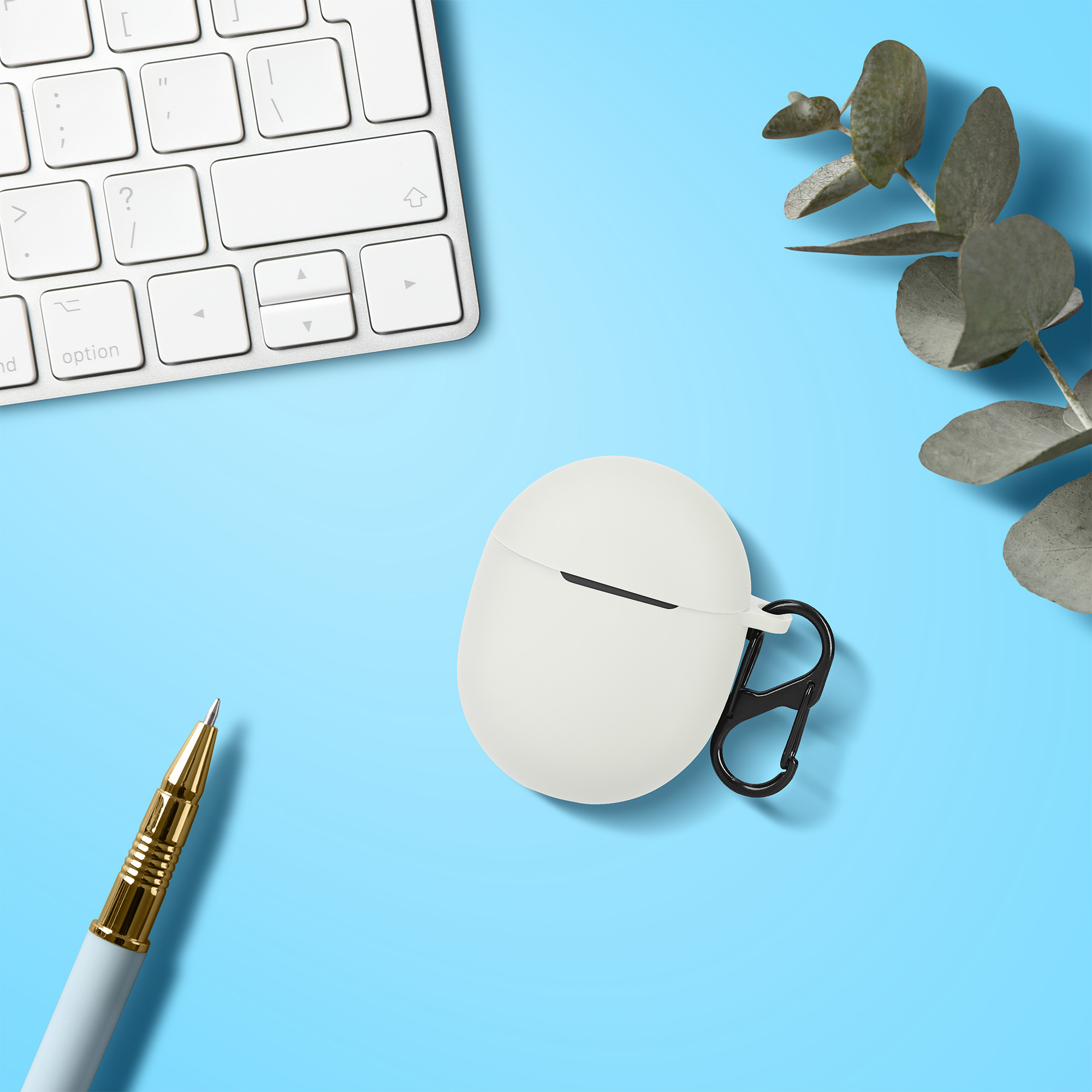Silikonové pouzdro kwmobile pro Google Pixel Buds Pro 2 / Pixel Buds Pro - bílá
