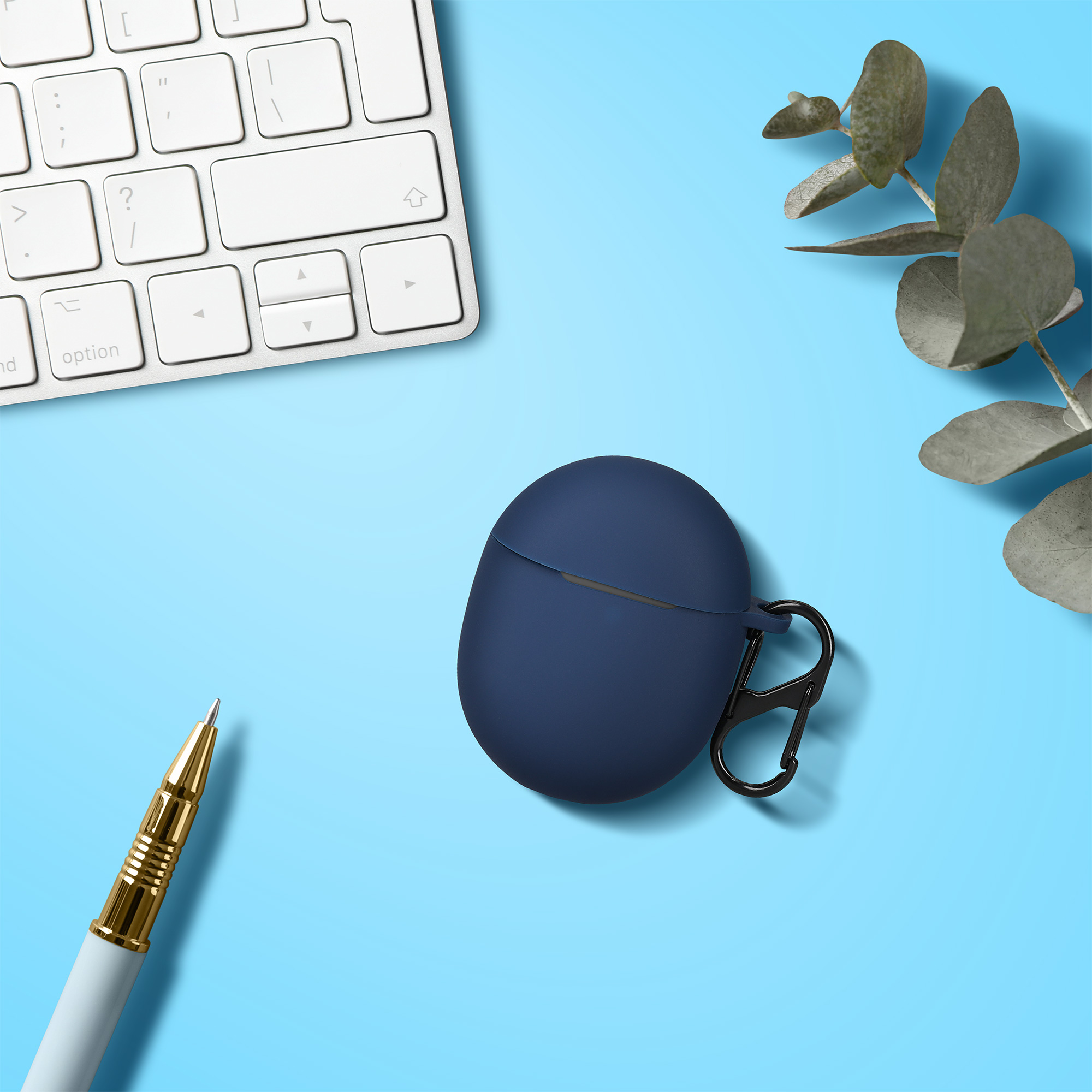 Silikonové pouzdro kwmobile pro Google Pixel Buds Pro 2 / Pixel Buds Pro - dark blue