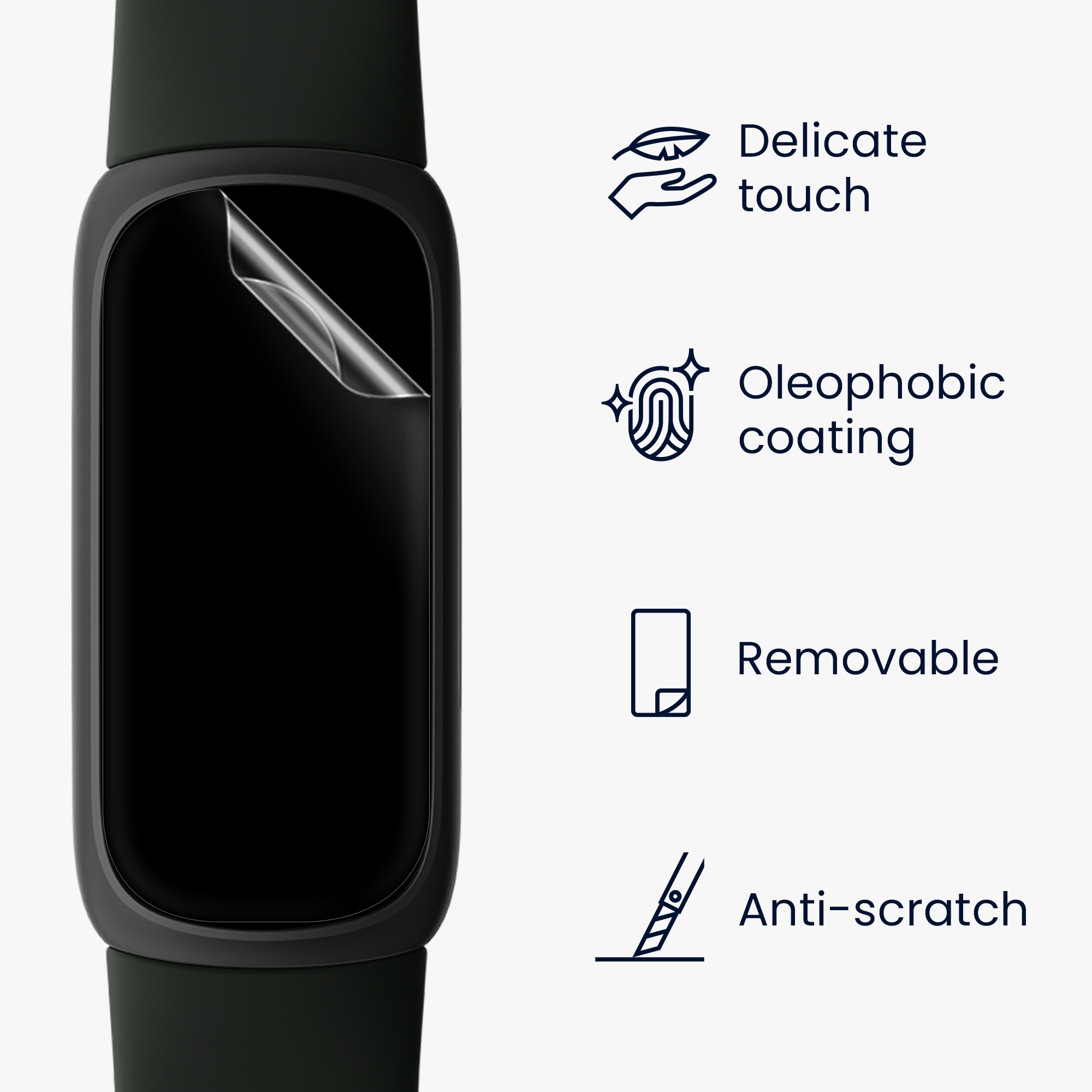 Ochranné fólie na displej pro Fitbit Inspire 3 kwmobile TPU - transparentní