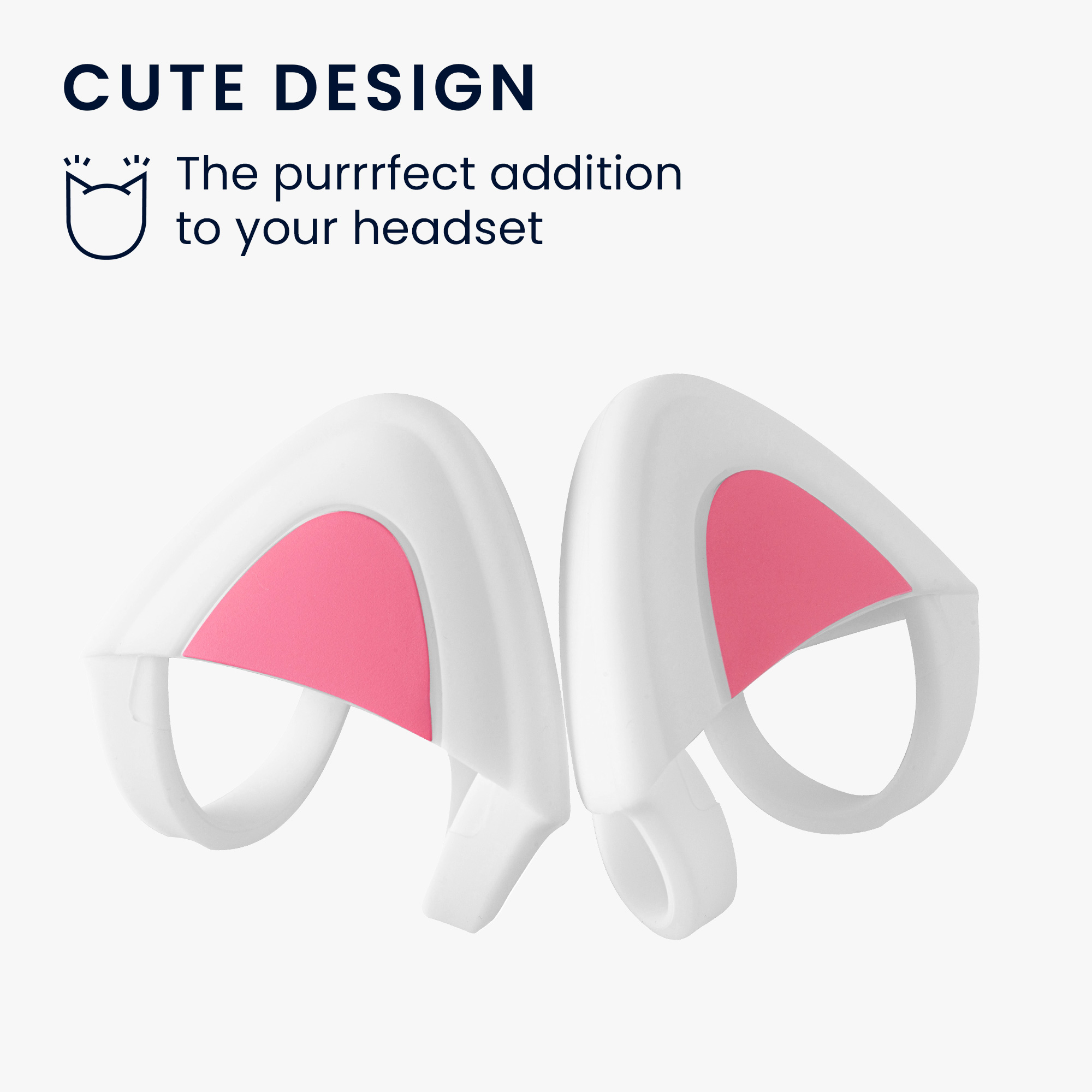 Dekorace na sluchátka kwmobile pro Overear Headphone (Set of 2), bílá