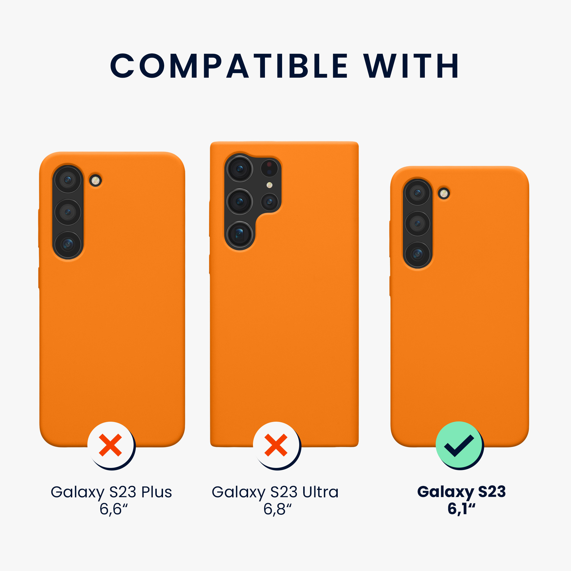 Silikonový kryt na mobil Galaxy S23 kwmobile ovocná oranžová