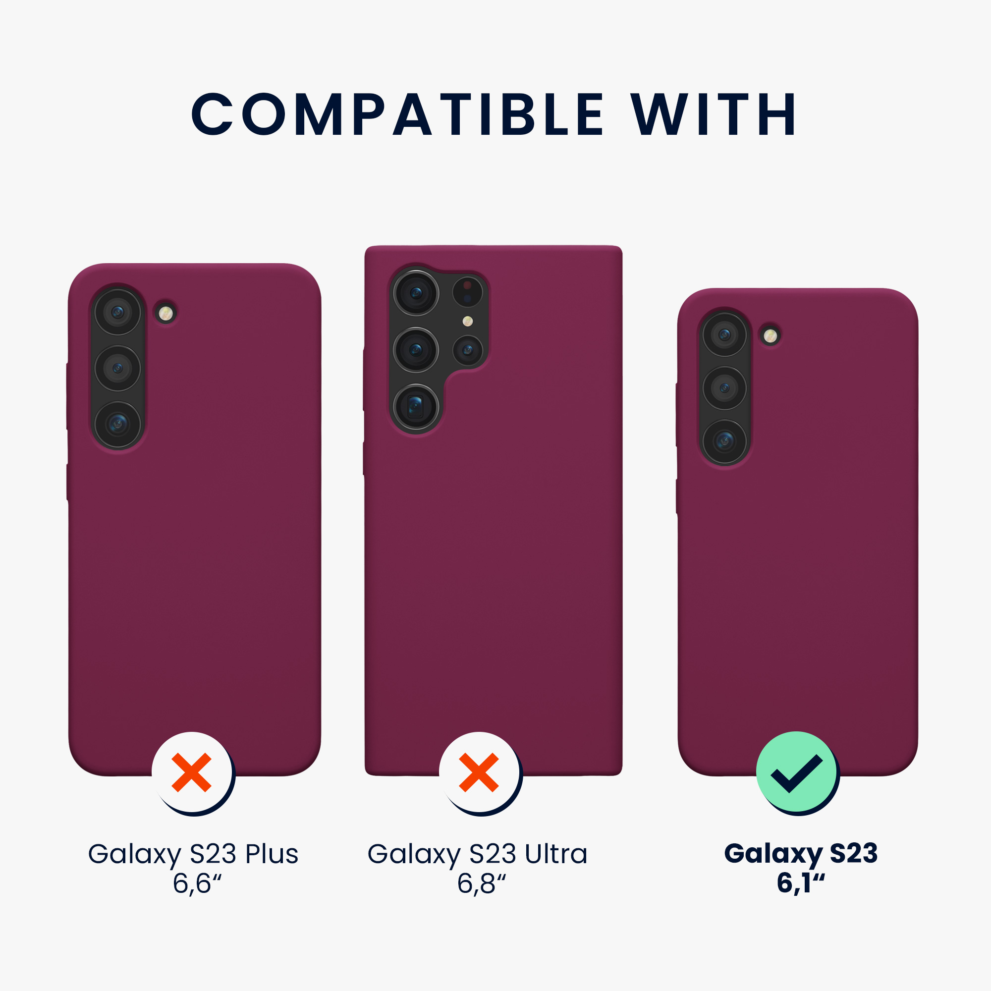 Silikonový kryt na mobil Galaxy S23 kwmobile vínově fialová