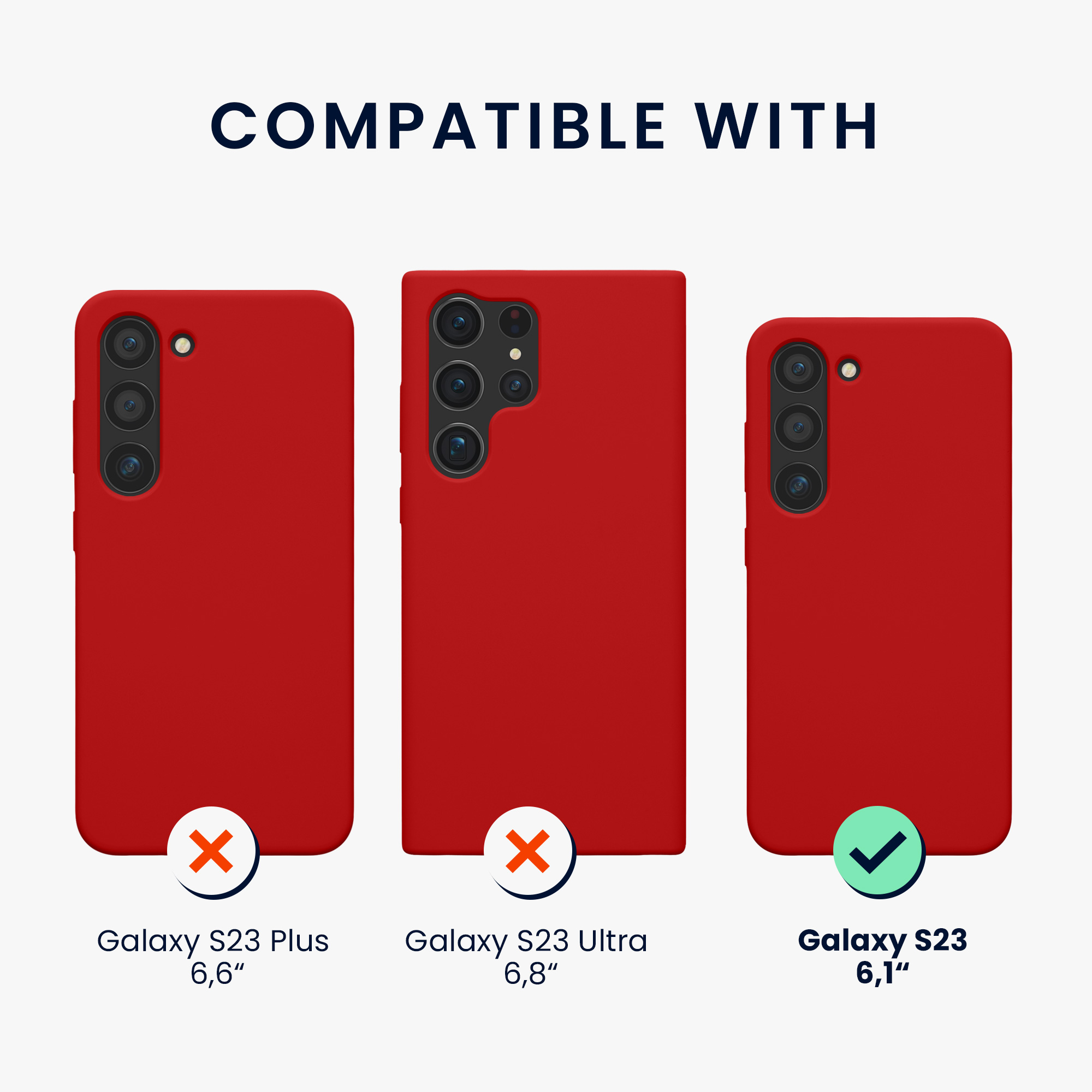 Silikonový kryt na mobil Galaxy S23 kwmobile klasická červená