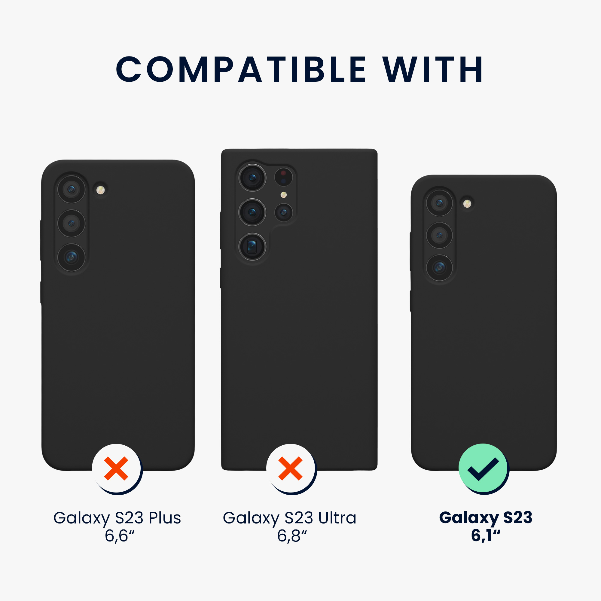 Silikonový kryt na mobil Galaxy S23 kwmobile matně černá