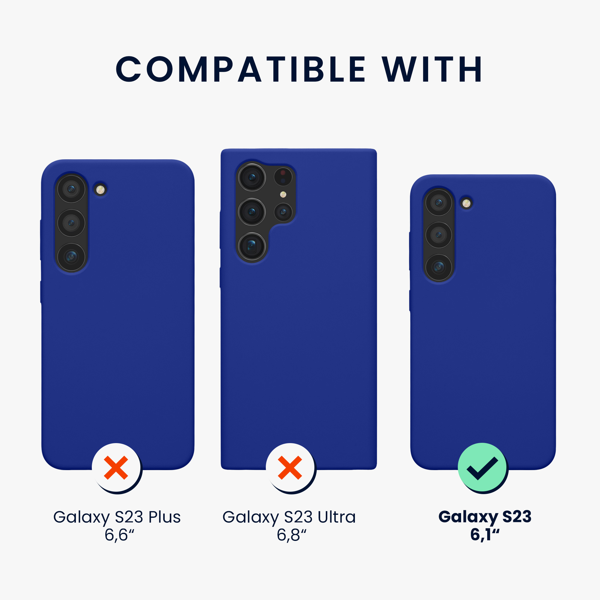 Silikonový kryt na mobil Galaxy S23 kwmobile baltská modrá