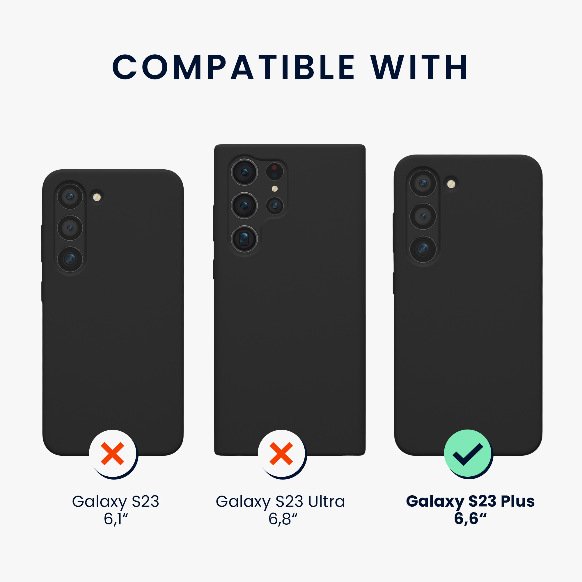 Silikonový kryt na mobil Galaxy S23 Plus kwmobile matně černá