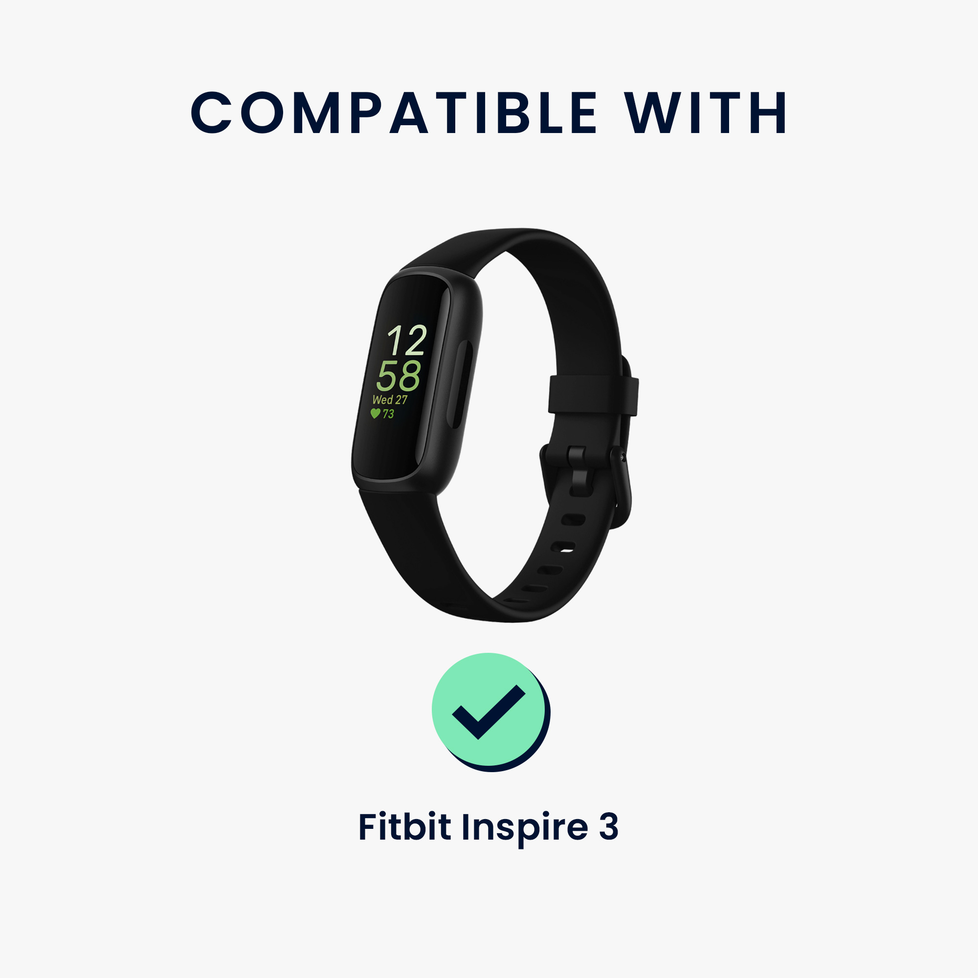 Nabíječka pro chytré hodinky kwmobile pro Fitbit Inspire 3 - černá