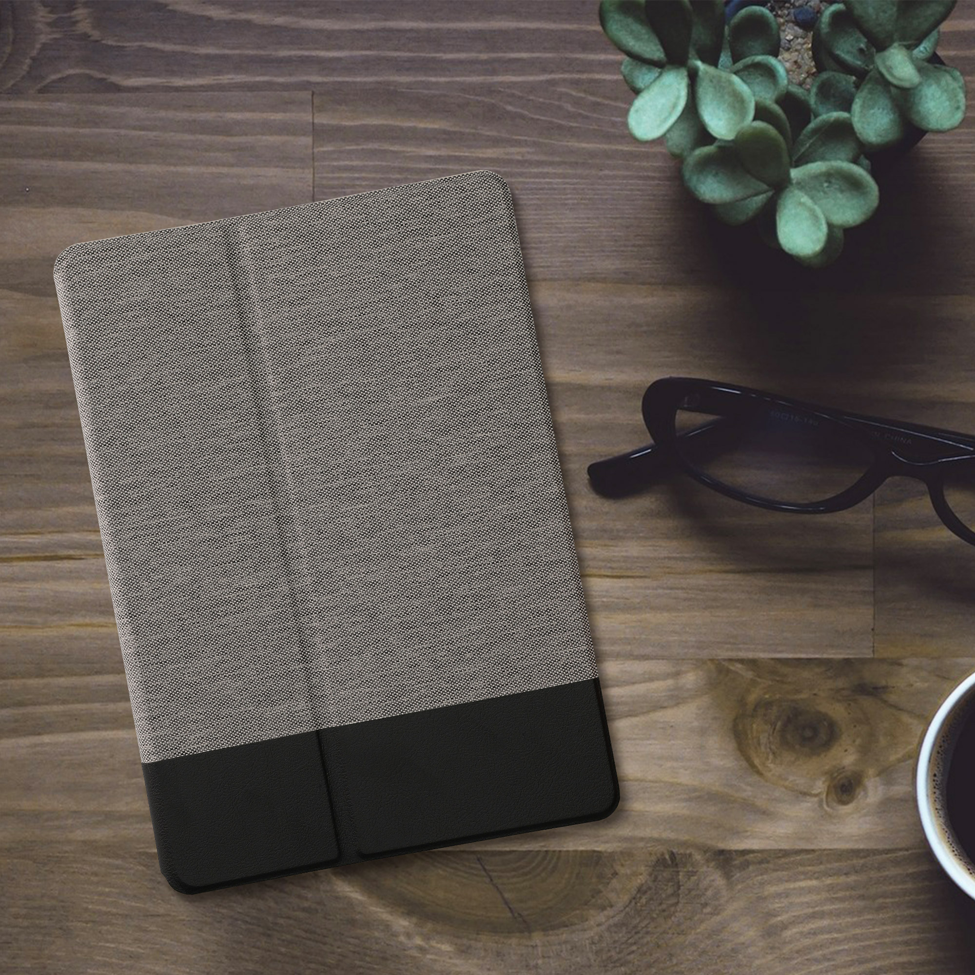 Pouzdro na tablet Galaxy Tab S8 / Galaxy Tab S7 kwmobile světle šedý/černý