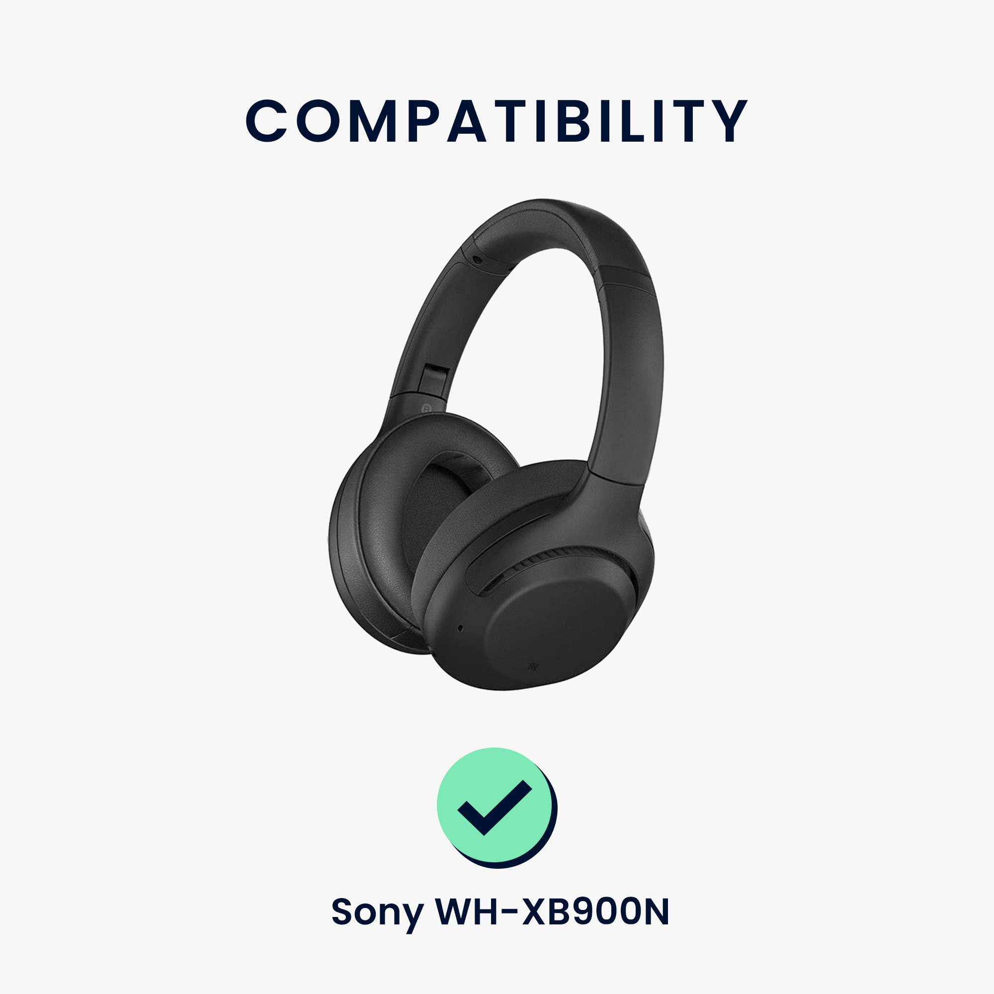 Náhradní náušníky kwmobile pro Sony WH-XB900N - 2 ks - černá