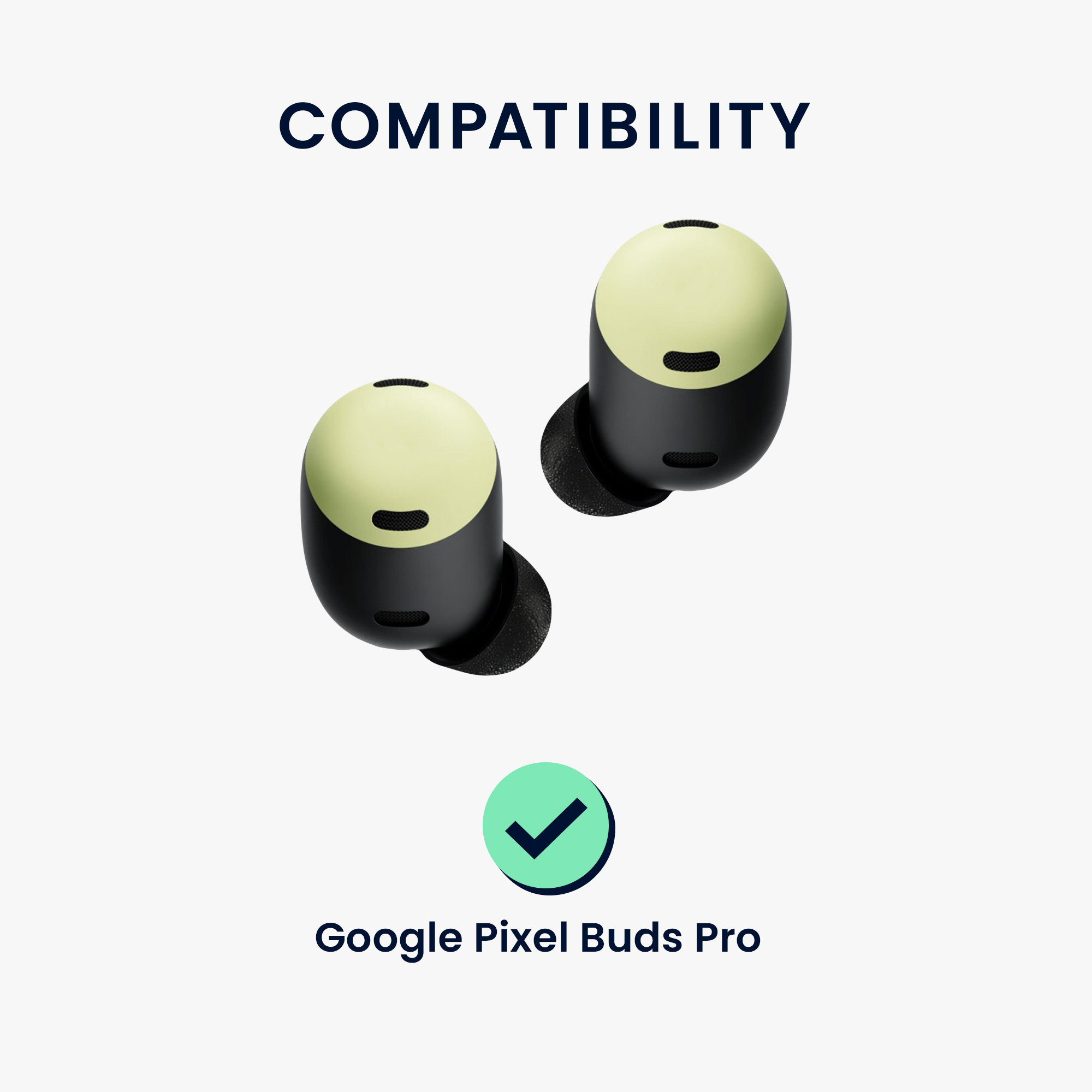 Náhradní špunty kwmobile pro Google Pixel Buds Pro - černá matná