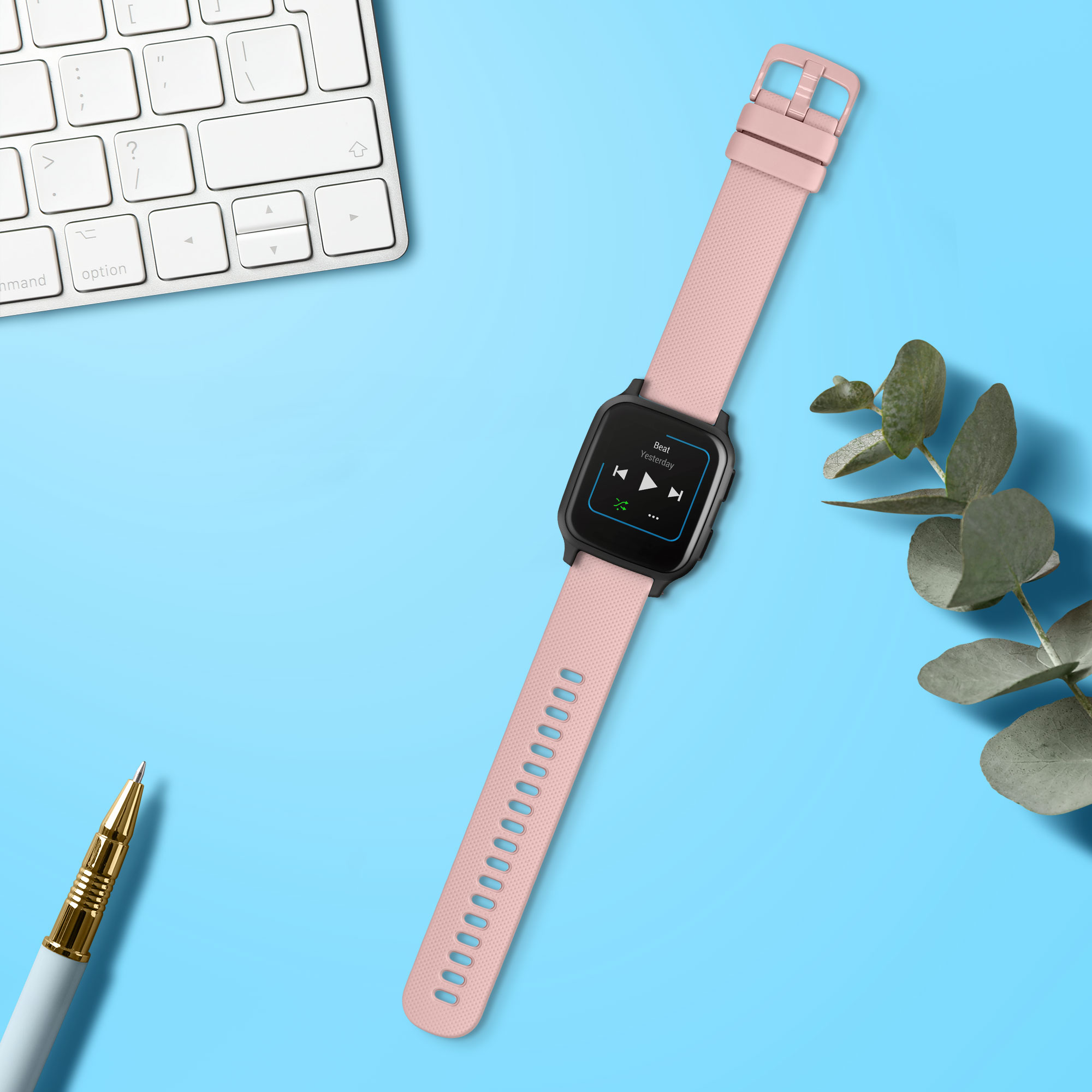 Řemínek kwmobile pro Garmin Venu Sq Music / Sq - starorůžová
