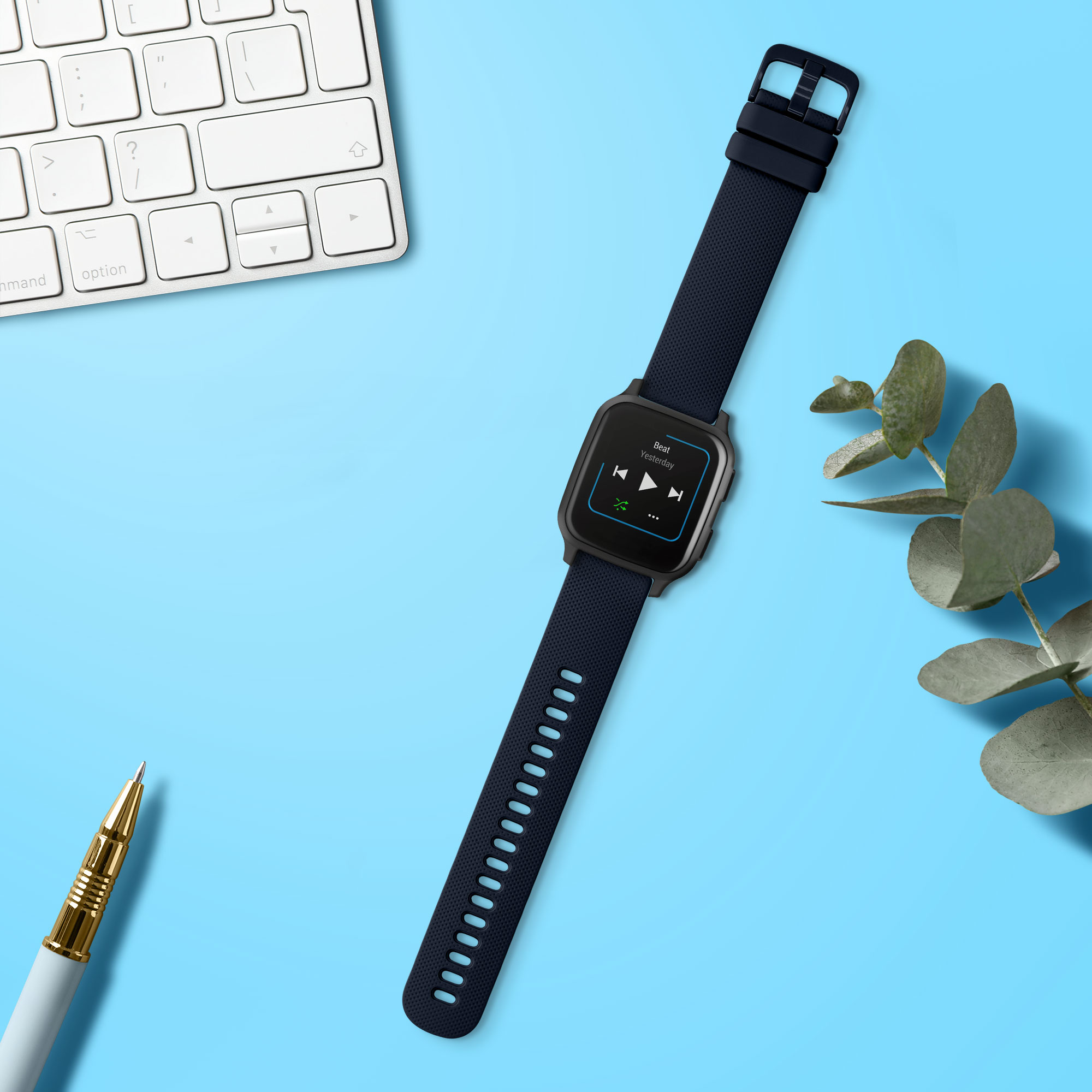 Řemínek kwmobile pro Garmin Venu Sq Music / Sq - tmavě modrá
