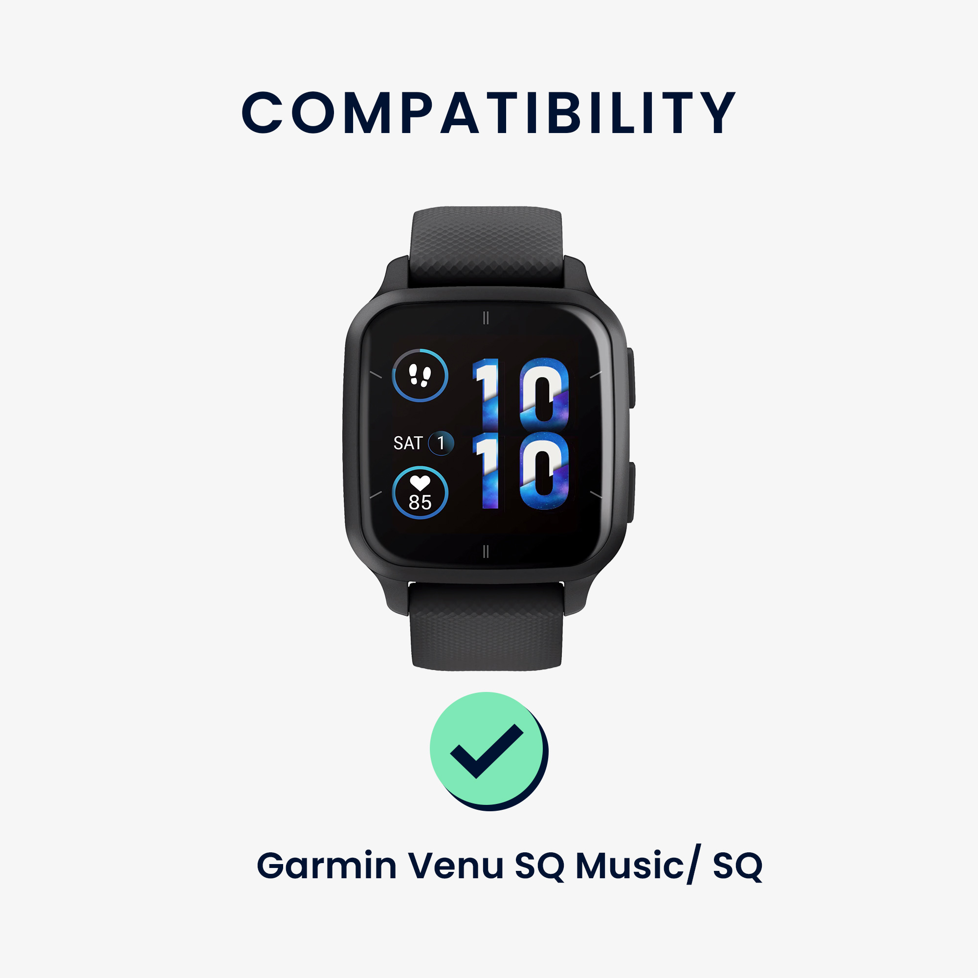 Silikonový řemínek pro Garmin Venu Sq Music / Sq kwmobile ‑ vínově fialová