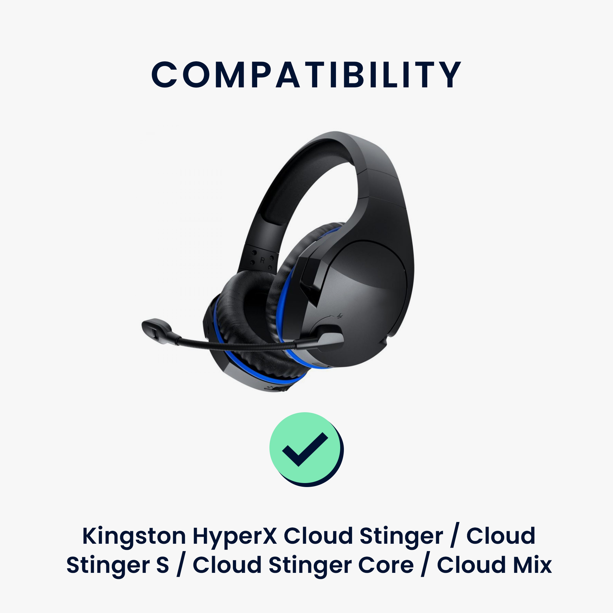 2x Náušníky na sluchátka kwmobile pro Kingston HyperX Cloud Stinger / Cloud… - černá