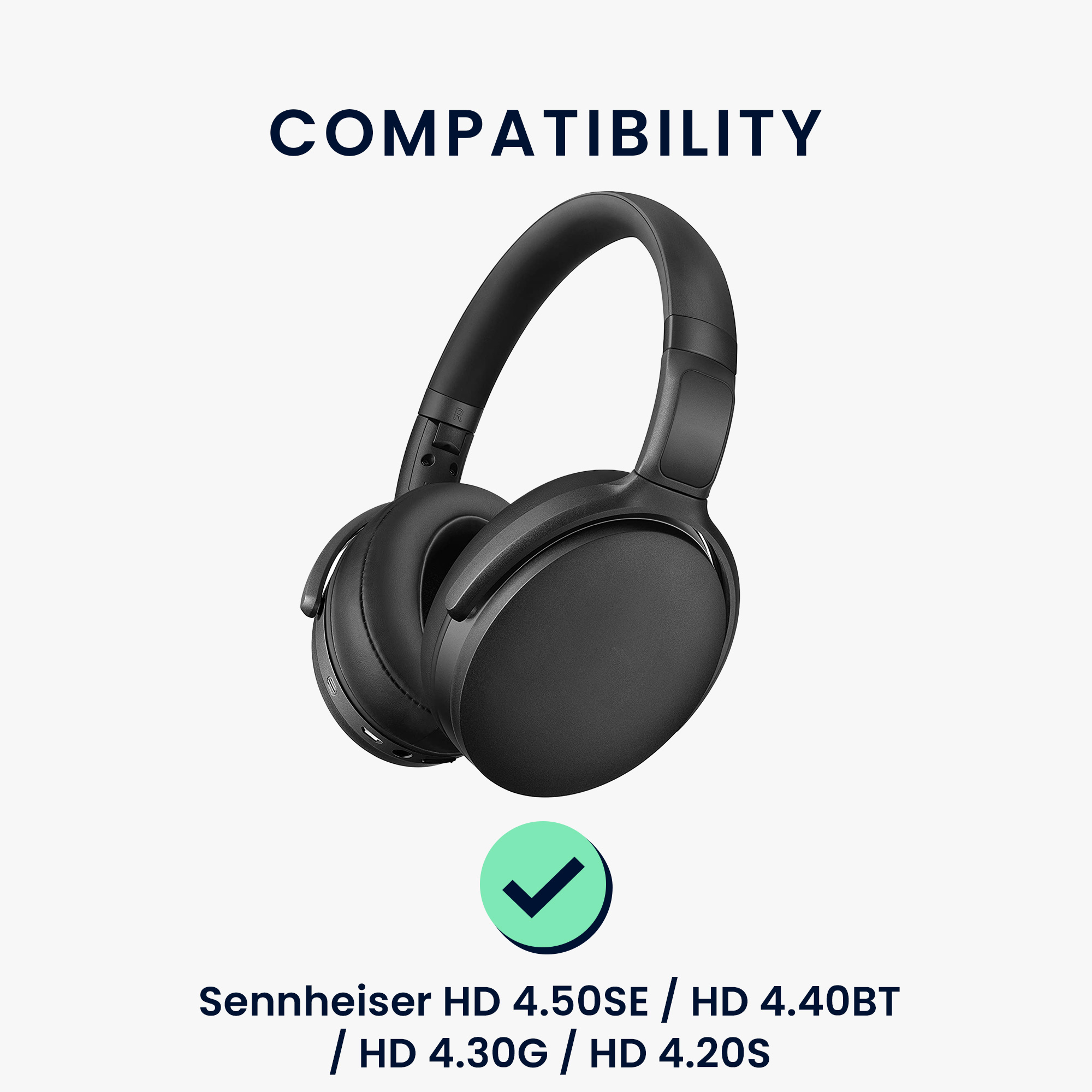2x Náušníky na sluchátka kwmobile pro Sennheiser HD 4.50SE / HD 4.40BT / HD… - černá
