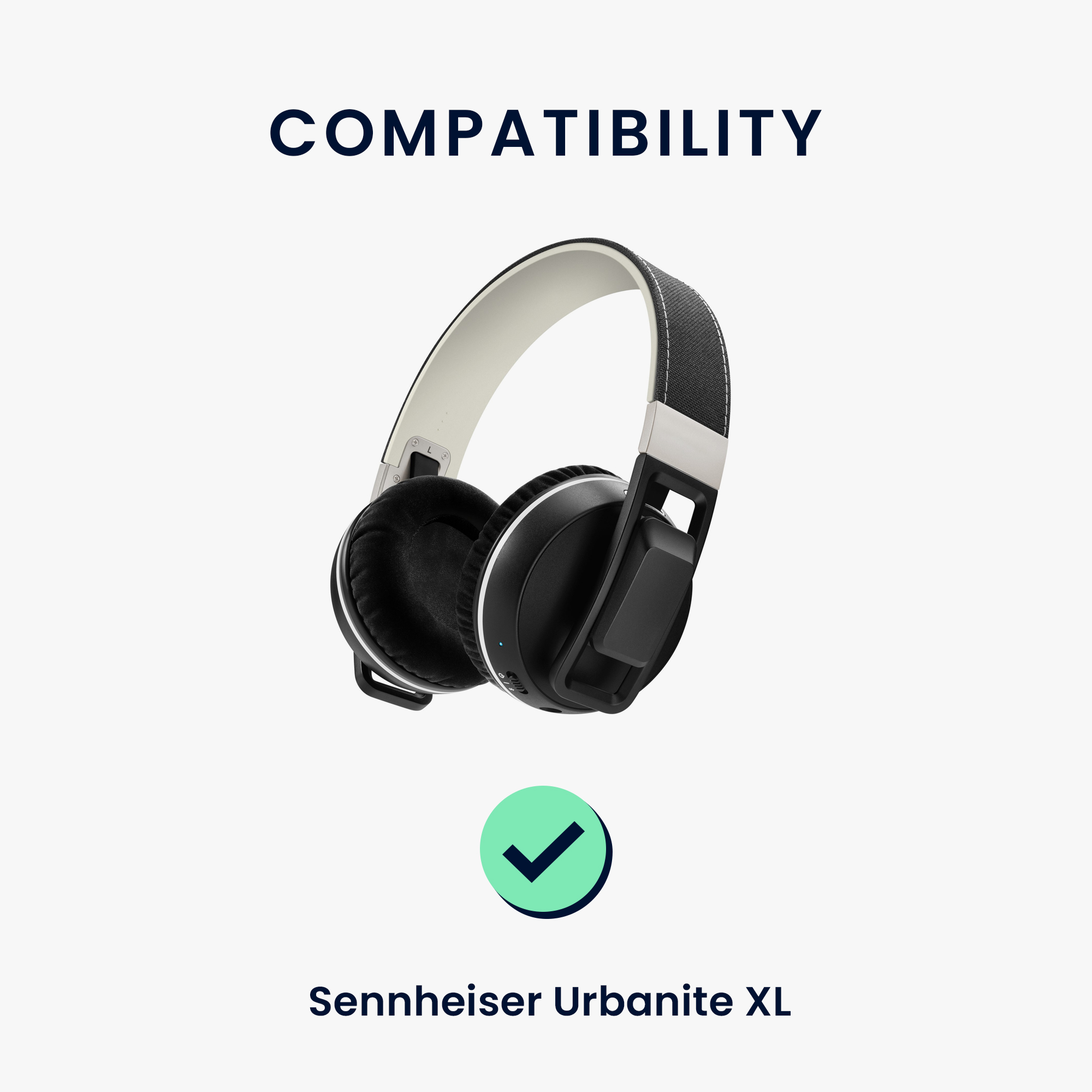 Náušníky kwmobile 2 ks pro Sennheiser Urbanite XL - černá