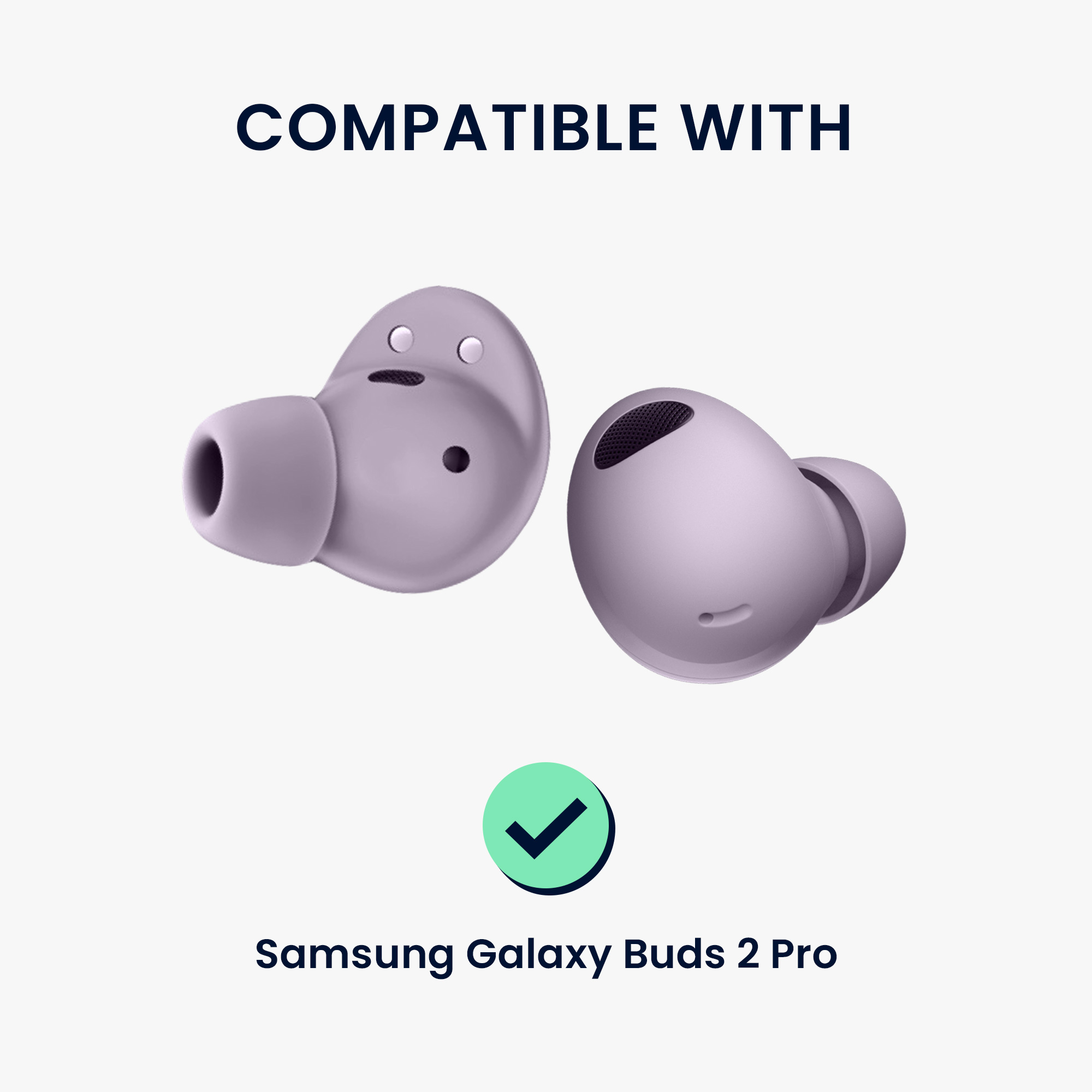 Silikonové špuntíky Samsung Galaxy Buds 2 Pro kwmobile 6 ks levandulový