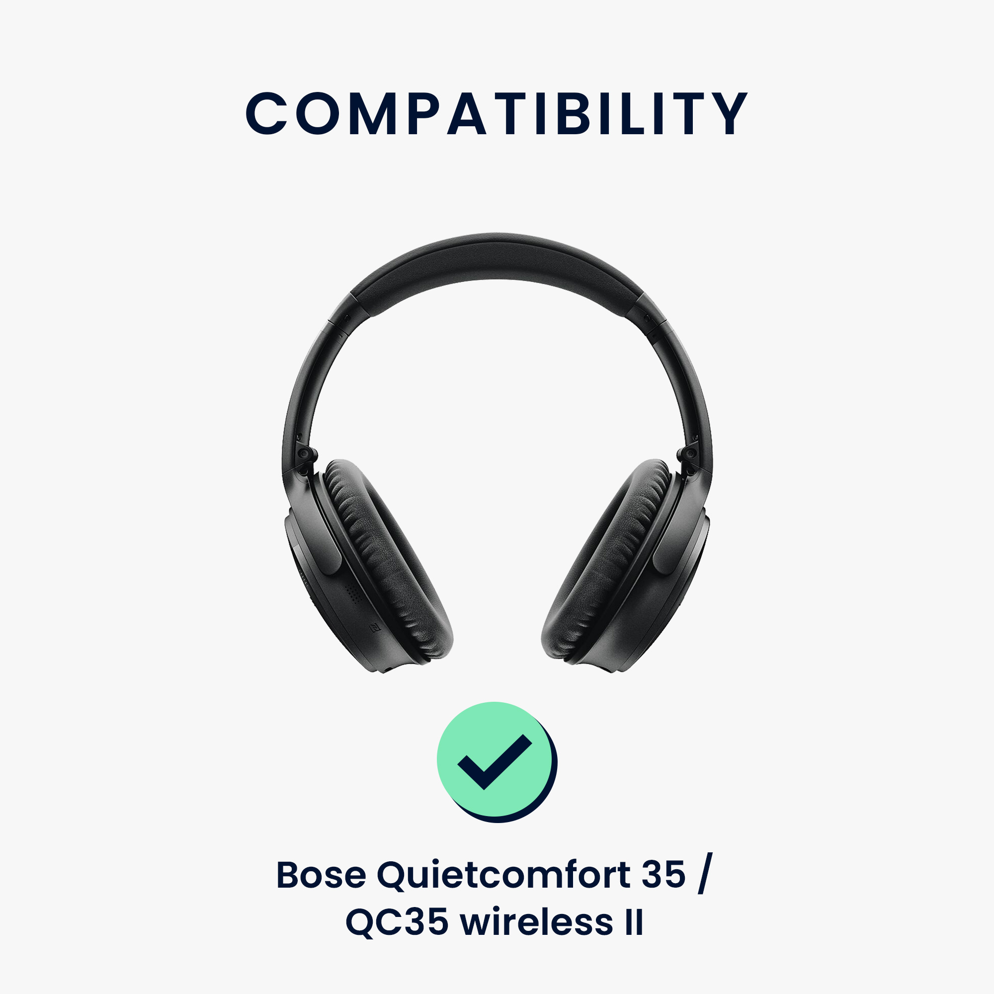 Pouzdro pro Bose Quietcomfort 35 / QC35 wireless II kwmobile z eko kůže - šedá