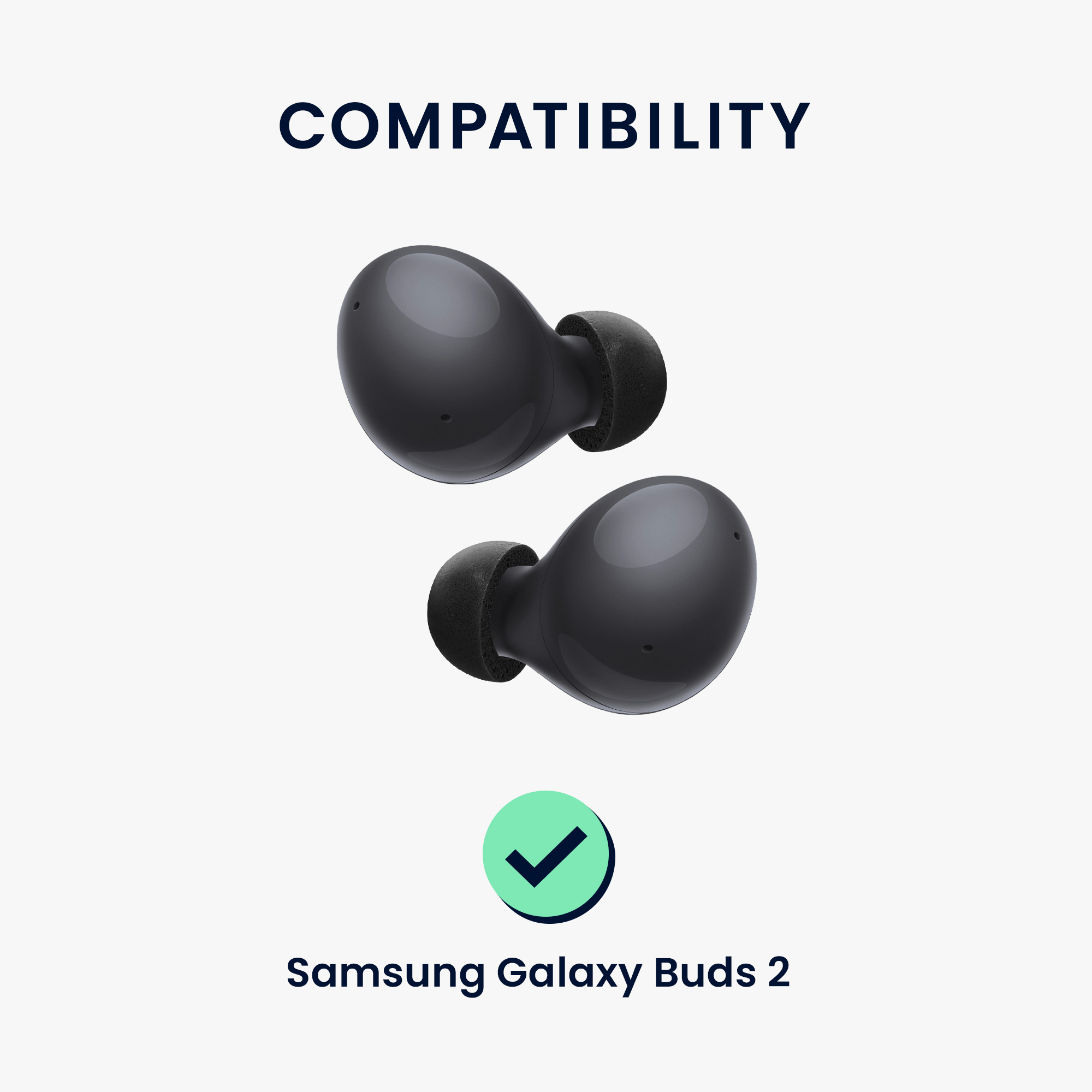 Silikonové špuntíky Samsung Galaxy Buds 2 kwmobile 6 ks černý