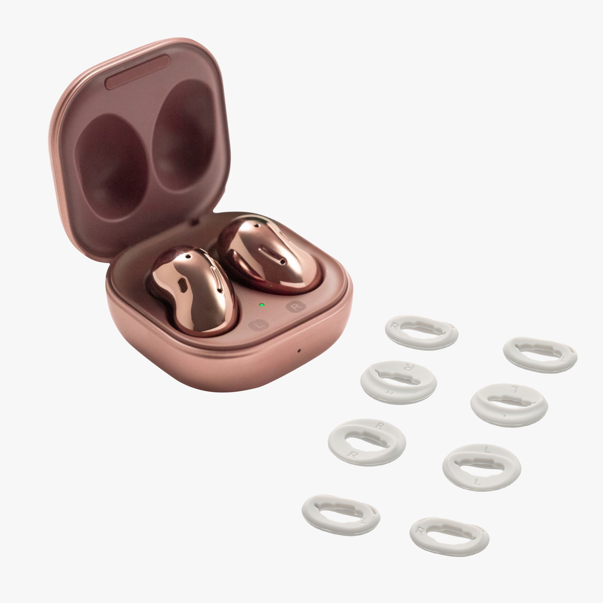 Silikonové pouzdro na sluchátka Samsung Galaxy Buds kwmobile bílý