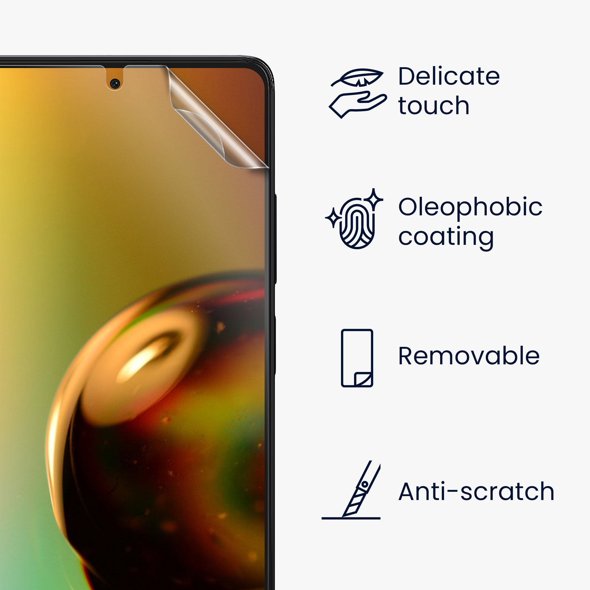 Ochranná fólie Xiaomi Redmi Note 12 Pro+ 5G čirá kwmobile sada 3 ks