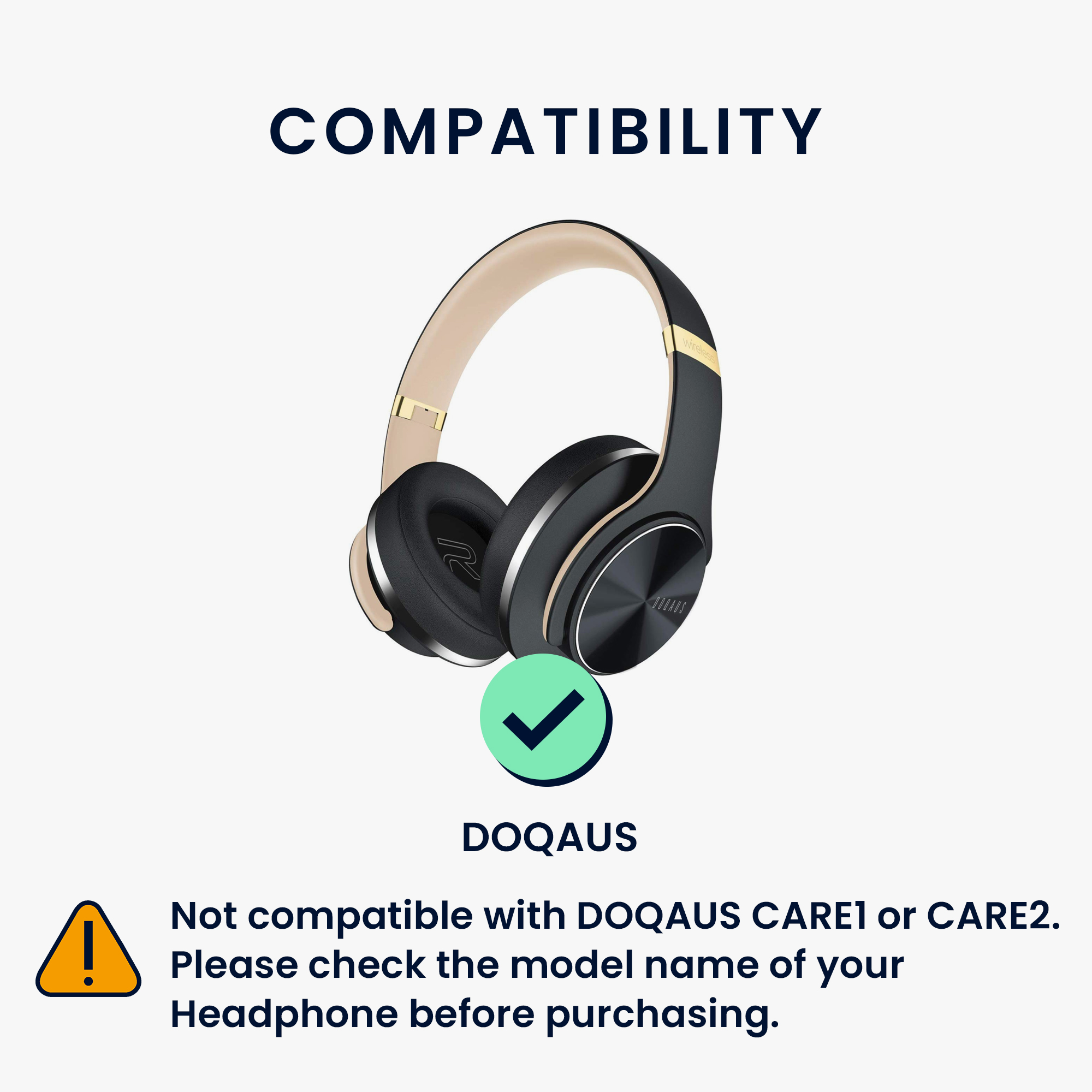 Náhradní náušníky DOQAUS kwmobile 2 ks černý