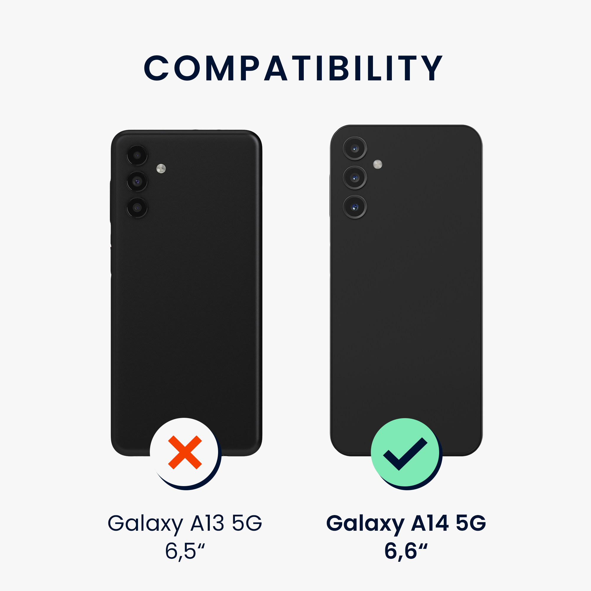 Kryt na mobil Samsung Galaxy A14 5G kwmobile slim matný TPU Arktická noc