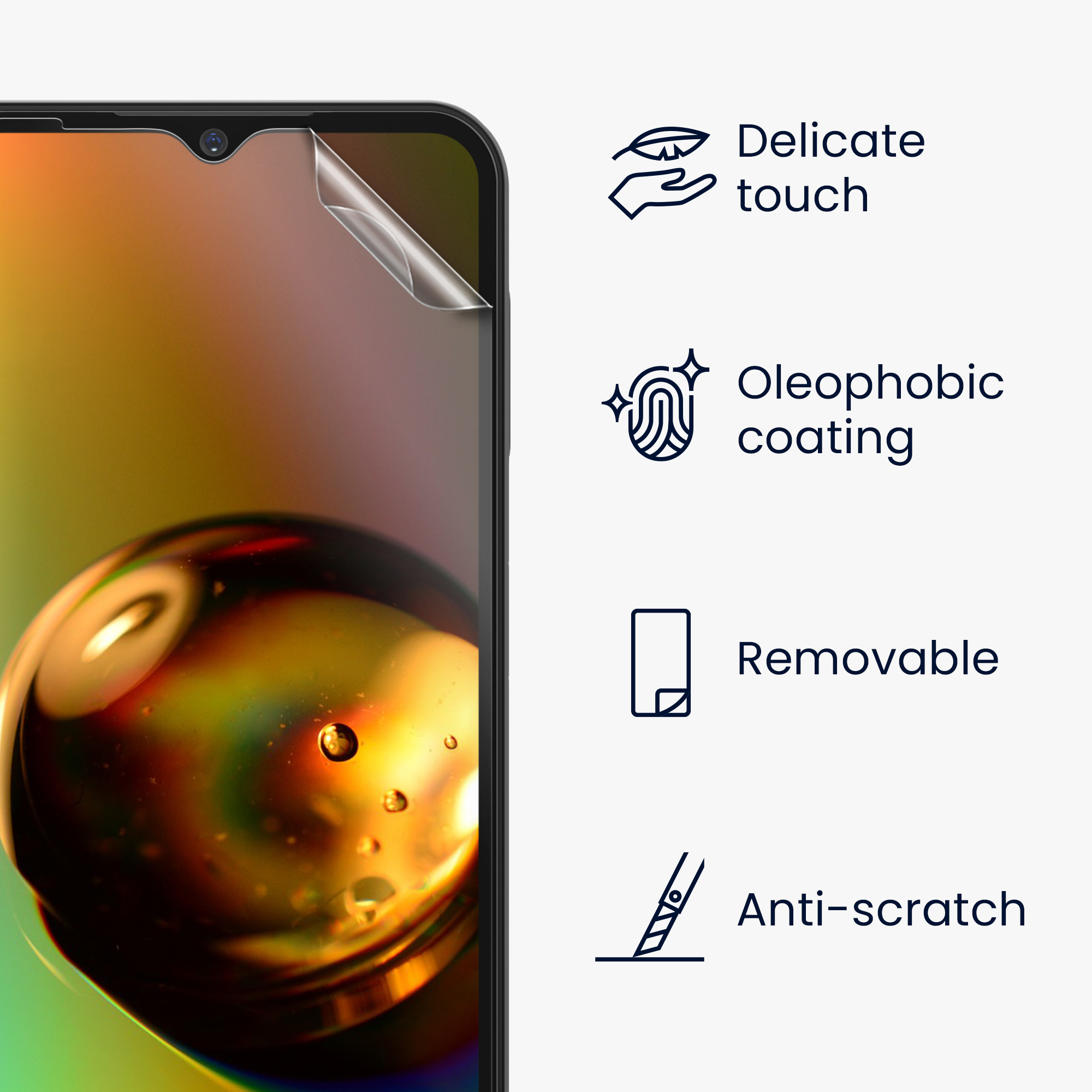 Ochranná fólie Samsung Galaxy A14 5G kwmobile 3 ks ultra čirá transparentní