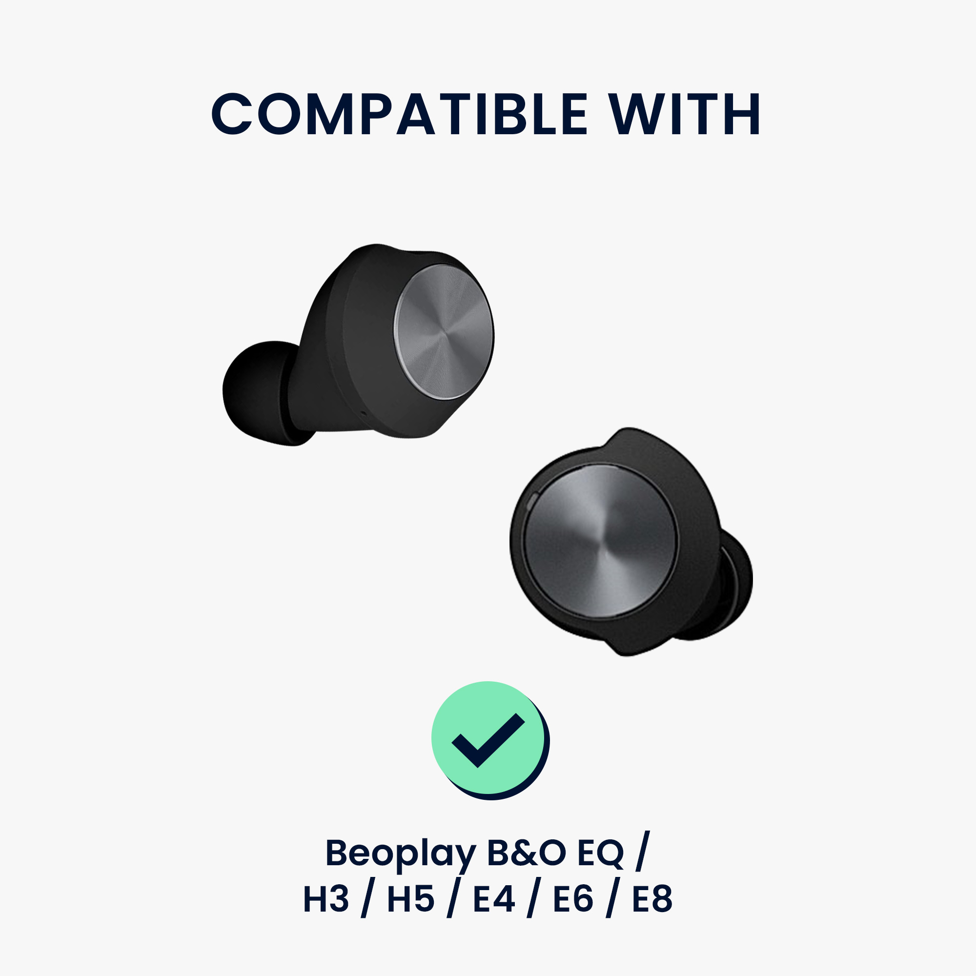 Silikonové nástavce do sluchátek Beoplay B&O 8 ks černé