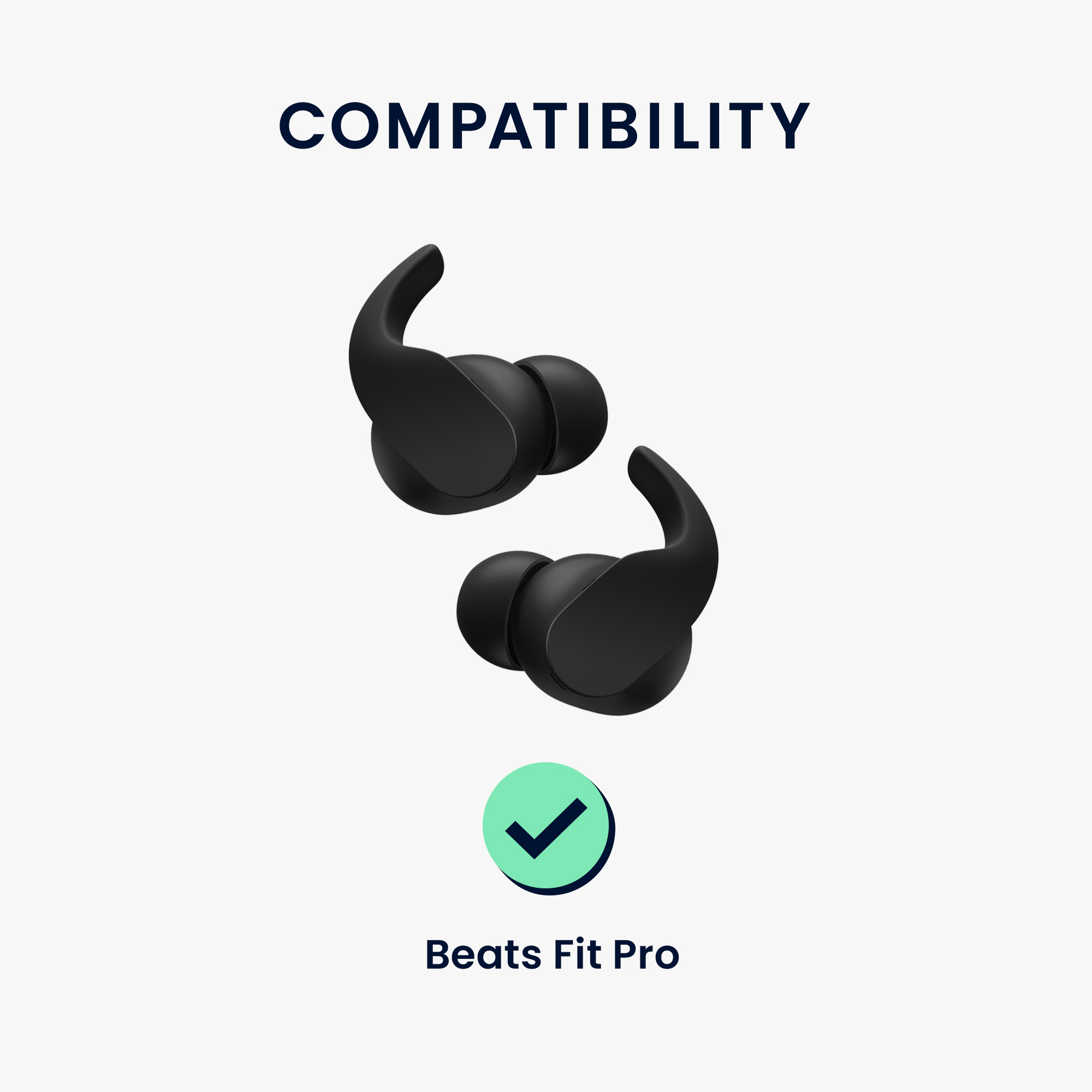 Náhradní špunty do uší Beats Fit Pro kwmobile 6 ks černá