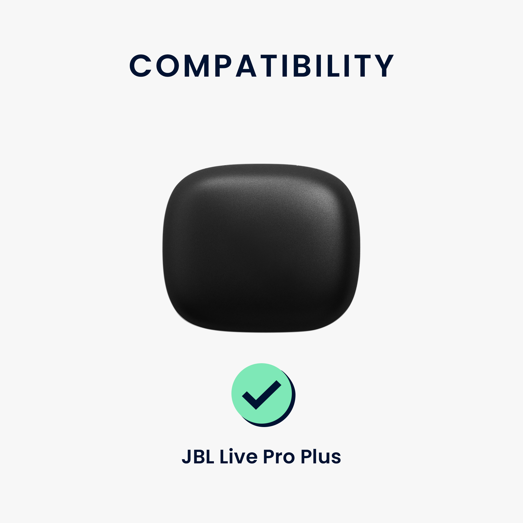 Pouzdro na sluchátka kwmobile pro JBL Live Pro Plus, černá / černá