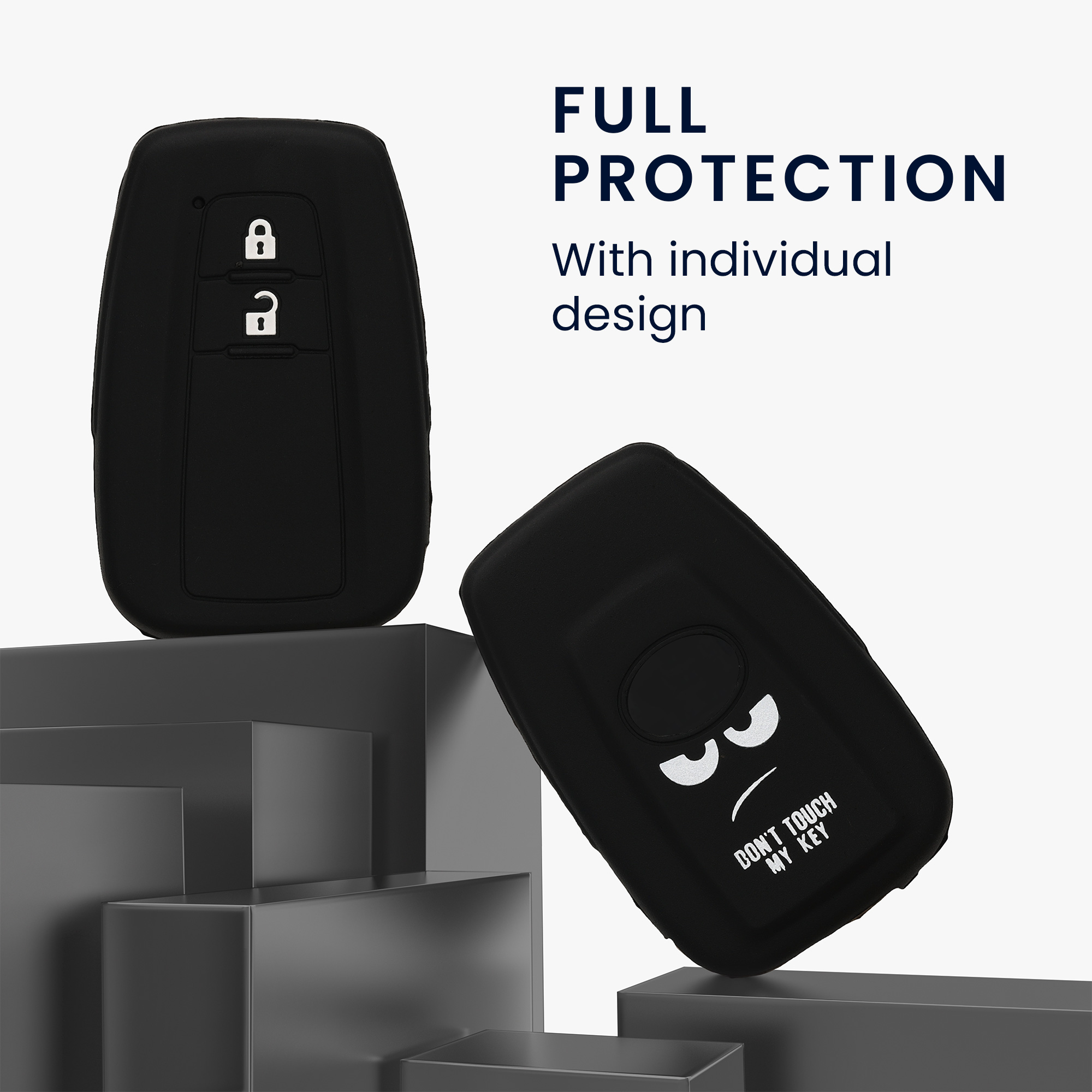 Pouzdro na klíč od auta Toyota 2 Button Car Key Smart Key kwmobile - bílá/černá
