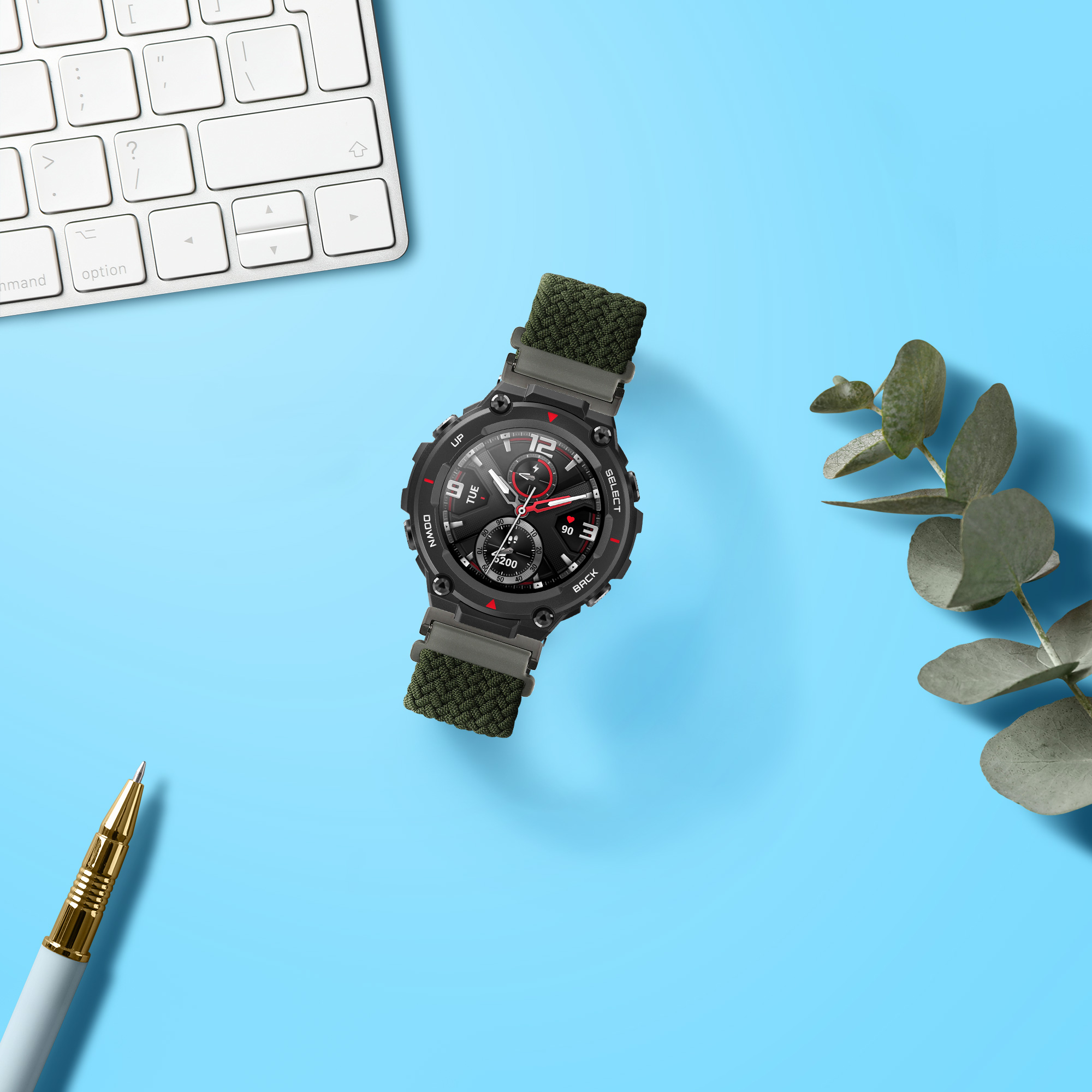 Řemínek pro Huami Amazfit T-Rex / T-Rex Pro kwmobile - tmavě zelená