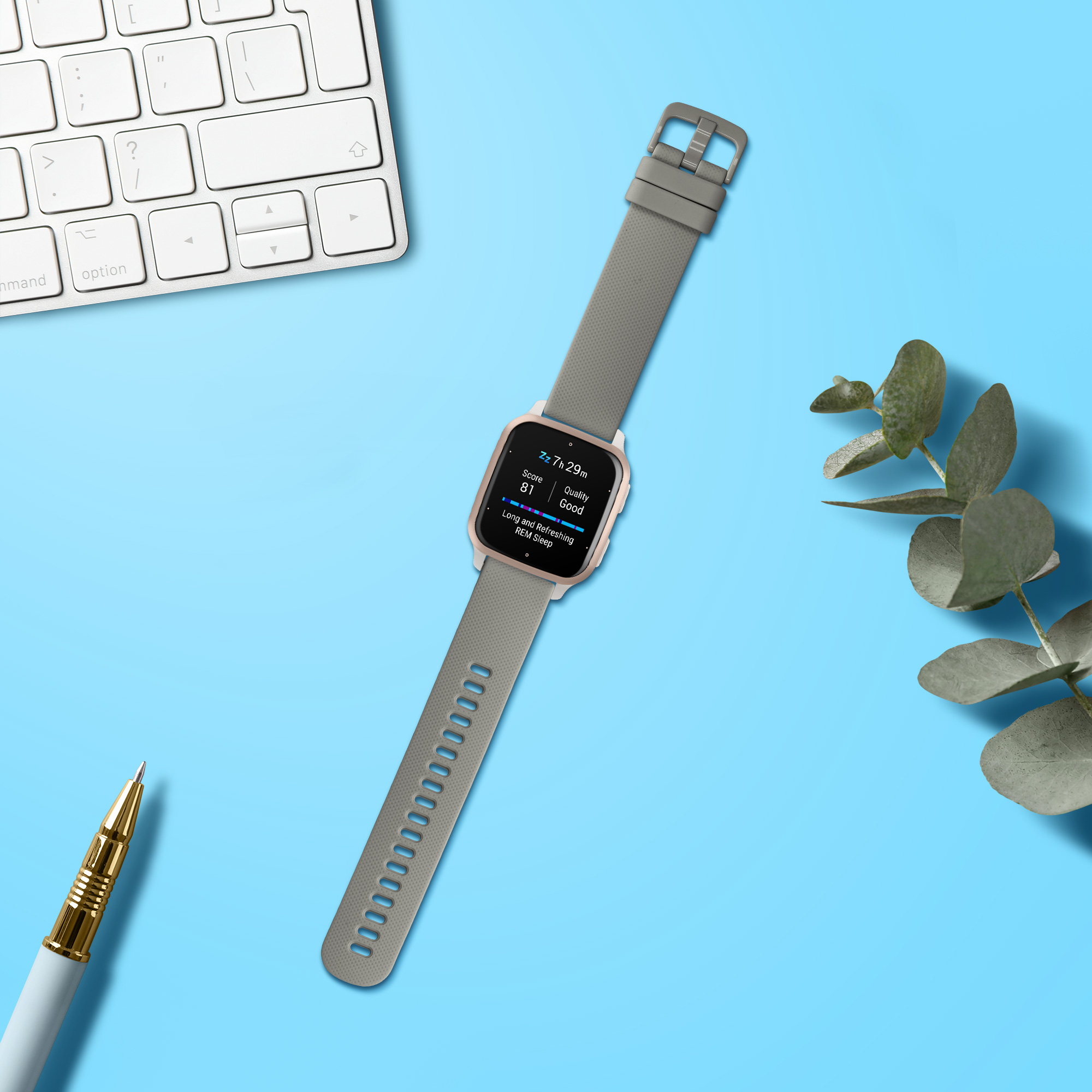 Řemínek kwmobile pro Garmin Venu Sq 2 Music / Sq 2 / Vivoactive 6 / Vivoactive 5 - šedá