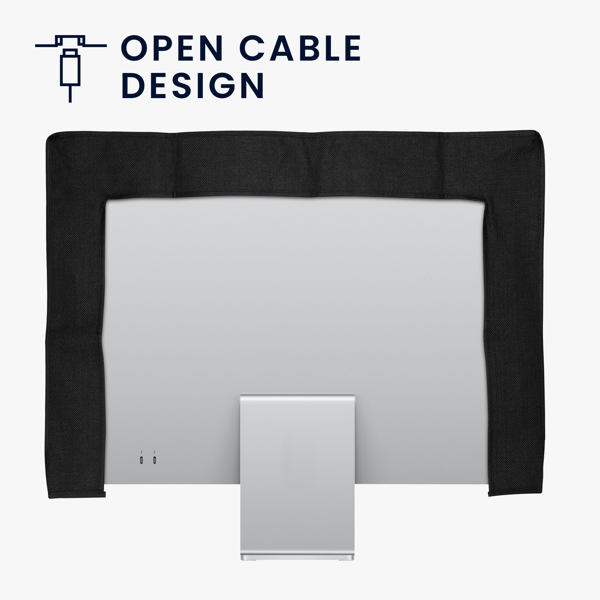 Ochranný kryt proti prachu pro 27-28" monitor kwmobile - motiv tarotová karta tmavě modrá / žlutá / černá