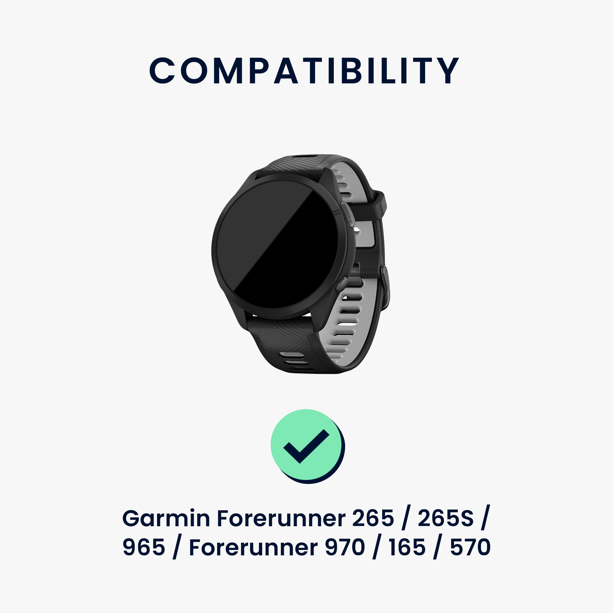 USB-C nabíjecí kabel pro chytré hodinky pro Garmin Forerunner 265 / 265S / 965 / Forerunner 970 / 165 / 570 kwmobile - černá