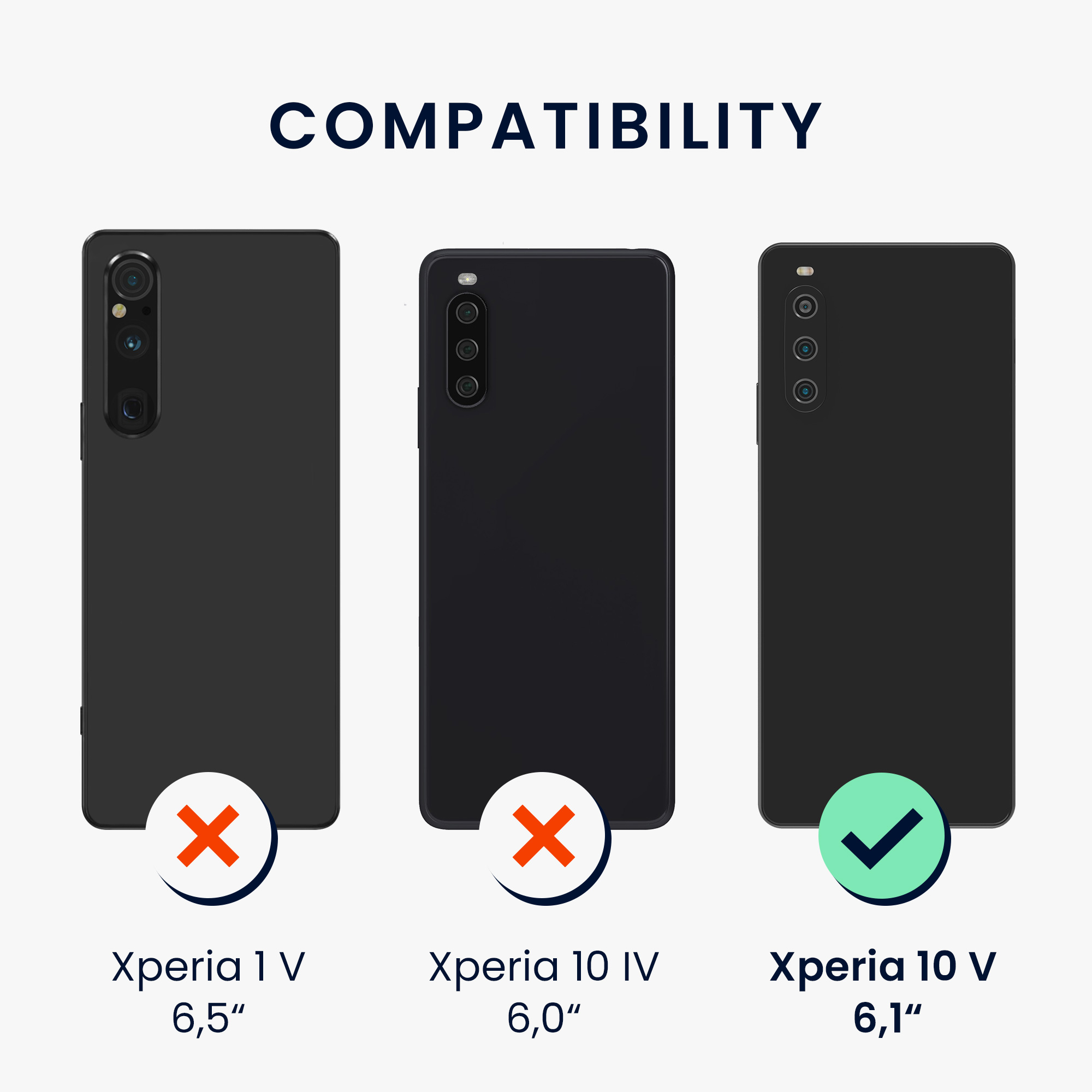 Crossbody pouzdro kwmobile - Sony Xperia 10 V - transparentní