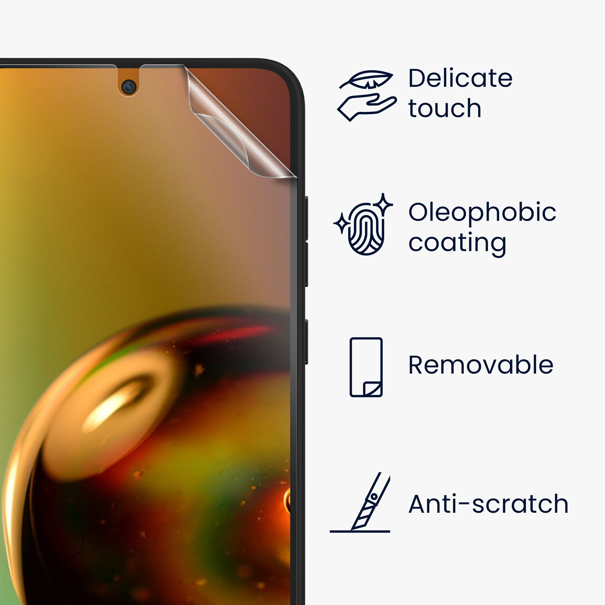 Ochranné fólie Motorola Edge 30 Neo kwmobile 3 ks transparentní
