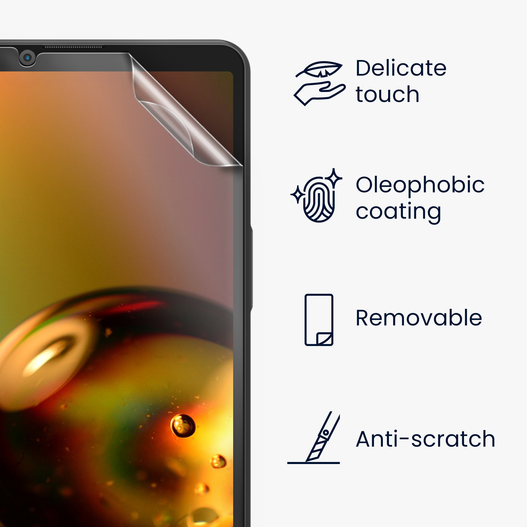 Ochranné fólie na displej pro Sony Xperia 10 V kwmobile - sada 3 čirých ochranných fólií na telefon