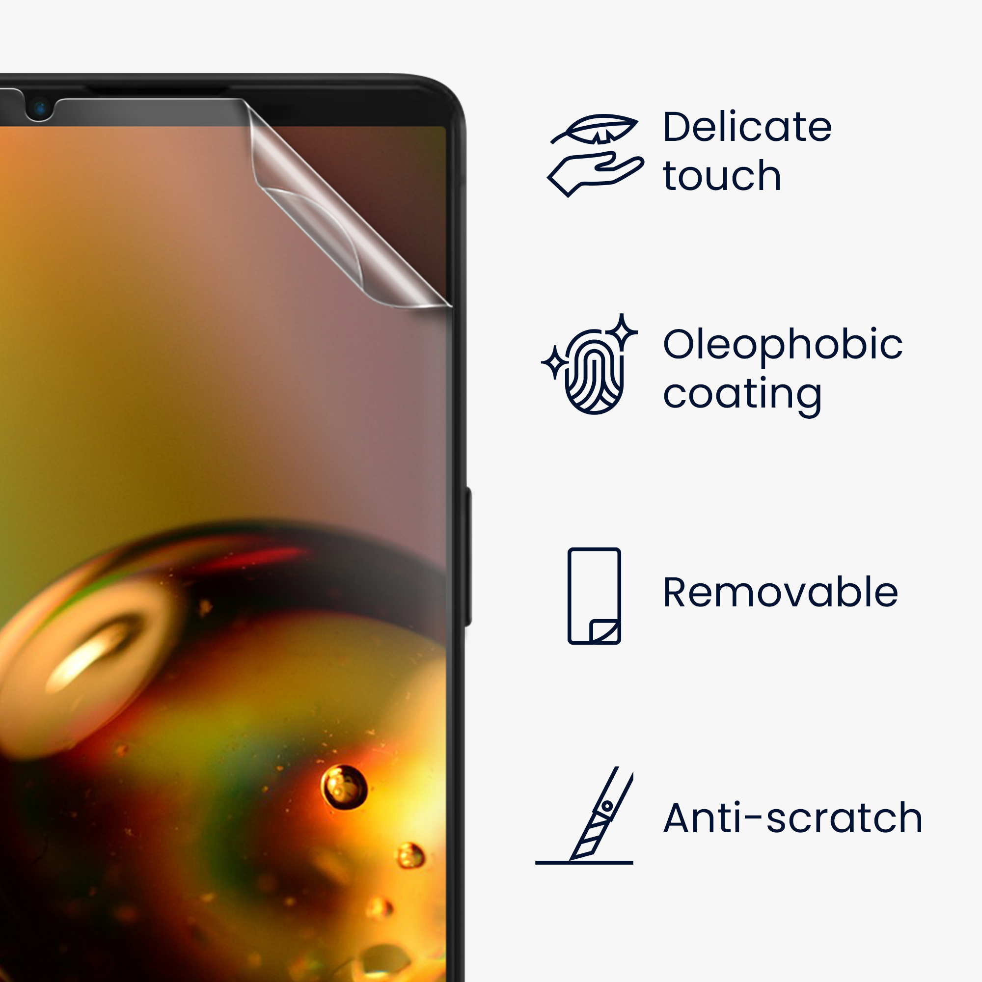 Ochranná fólie 6 ks kwmobile - Sony Xperia 1 V - čirá