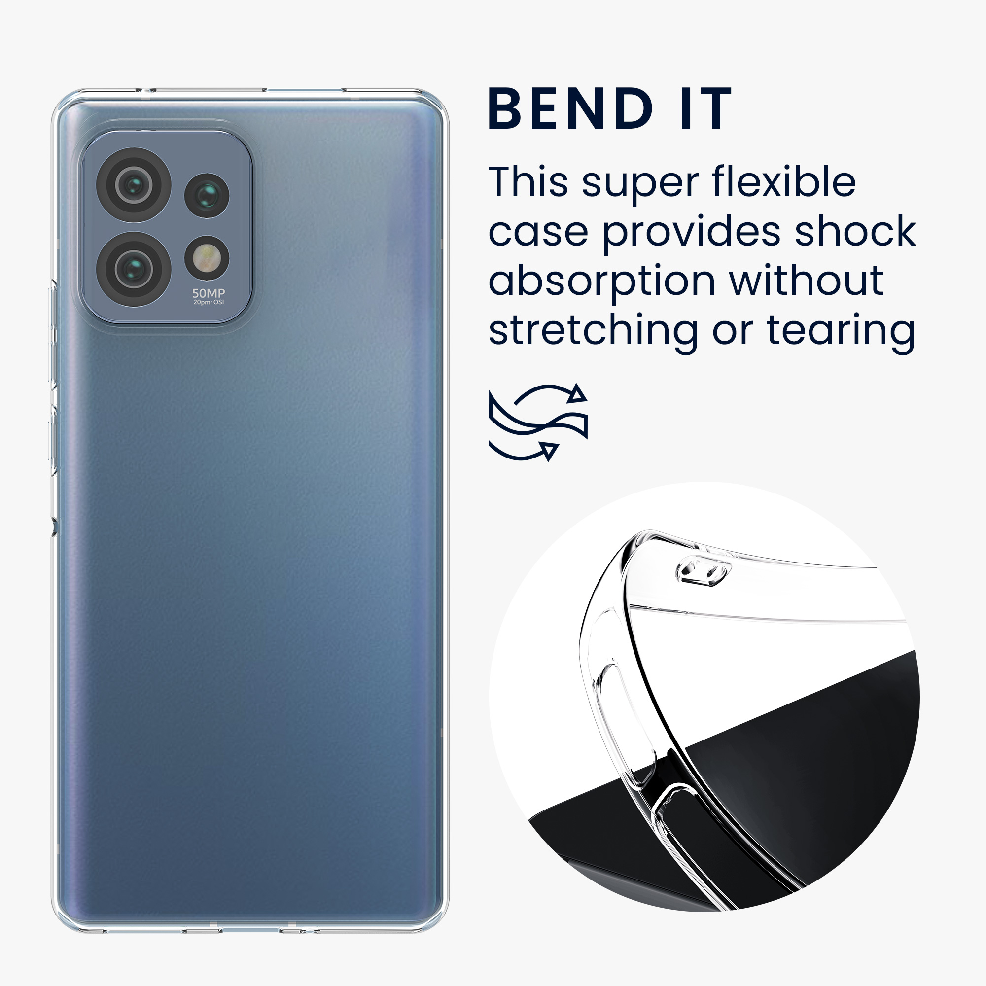 Průhledný kryt na mobil Motorola Edge 40 Pro / Edge+ (2023) kwmobile TPU transparentní
