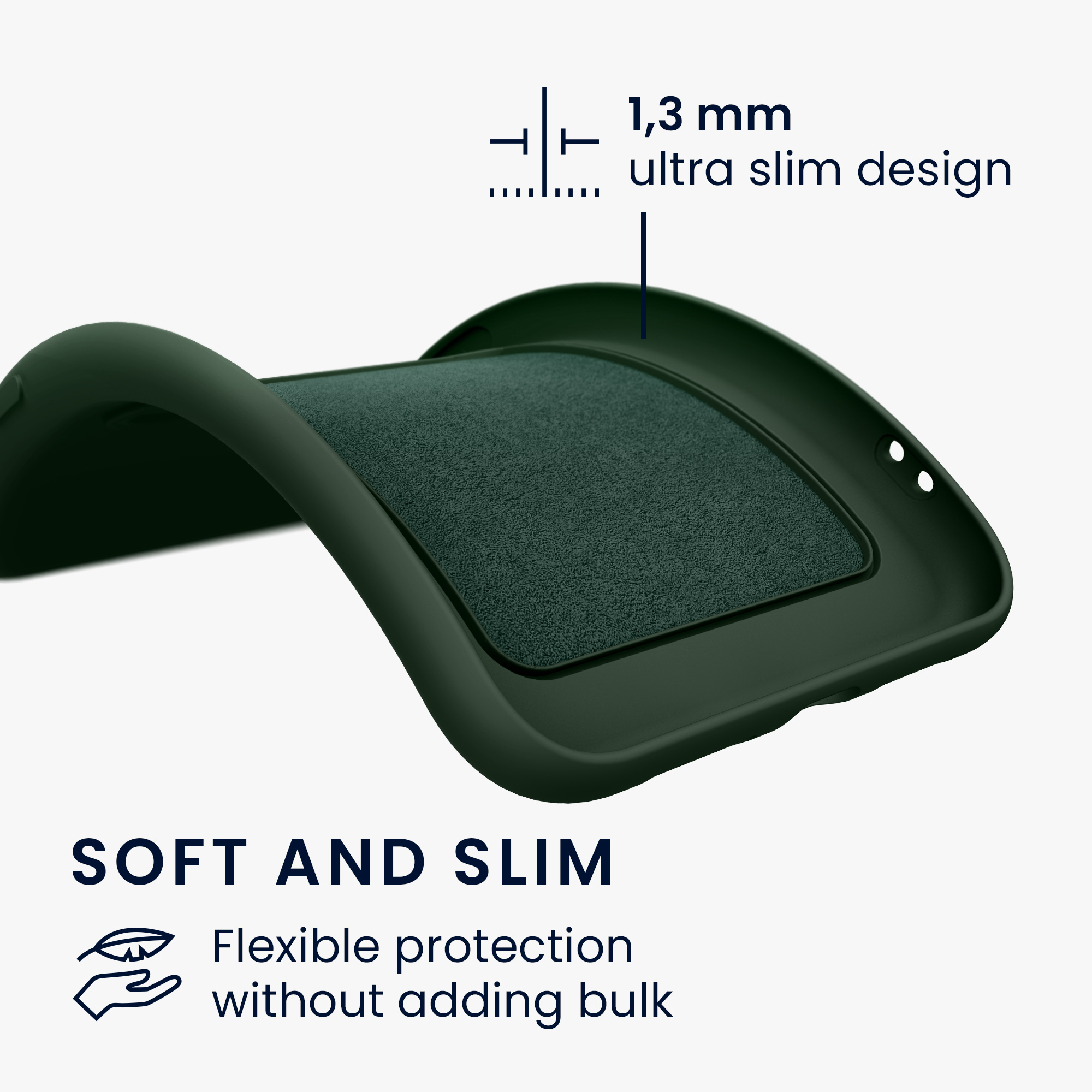 Kryt s kartou na mobil Galaxy S22 kwmobile Card Holder dark green