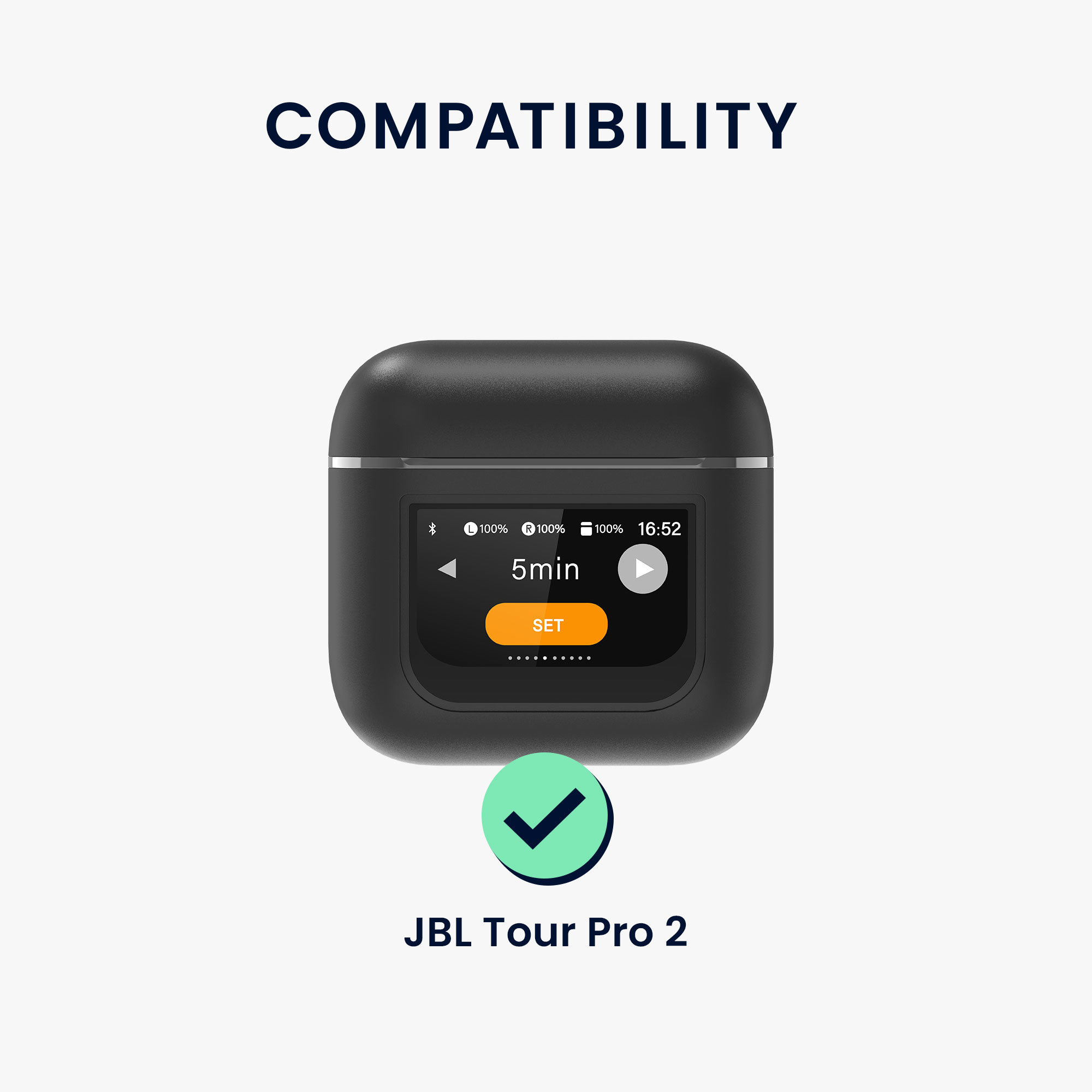 3 ks Ochranná fólie na displej pouzdra sluchátek JBL Tour Pro 2 kwmobile - for earphones charging case display