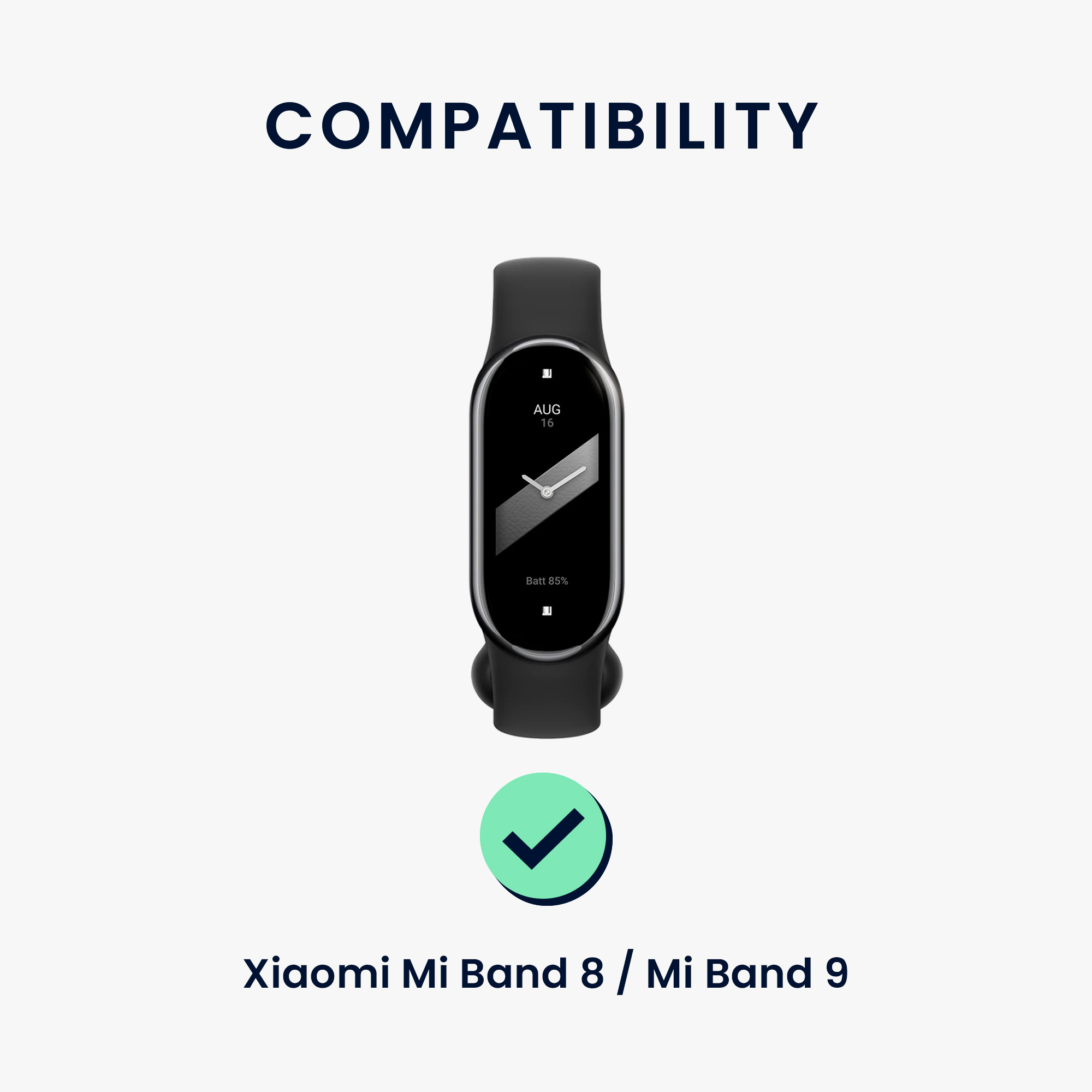 2 ks Řemínek kwmobile Xiaomi Mi, černá / levandulově šedá