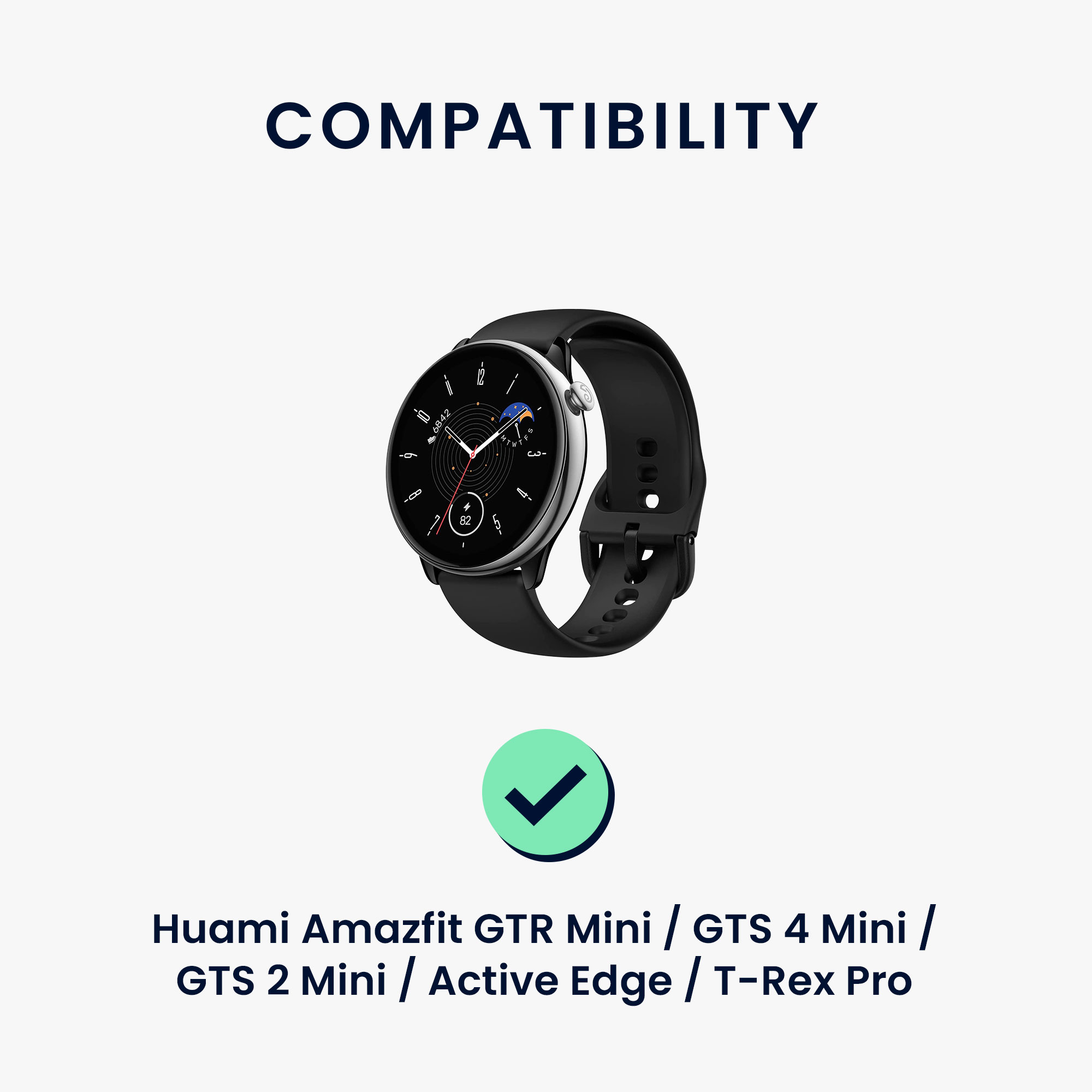 Nabíjecí kabel pro Huami Amazfit GTR Mini / GTS 4 Mini / GTS 2 Mini / Active Edge / T-Rex Pro kwmobile USB-C - černá