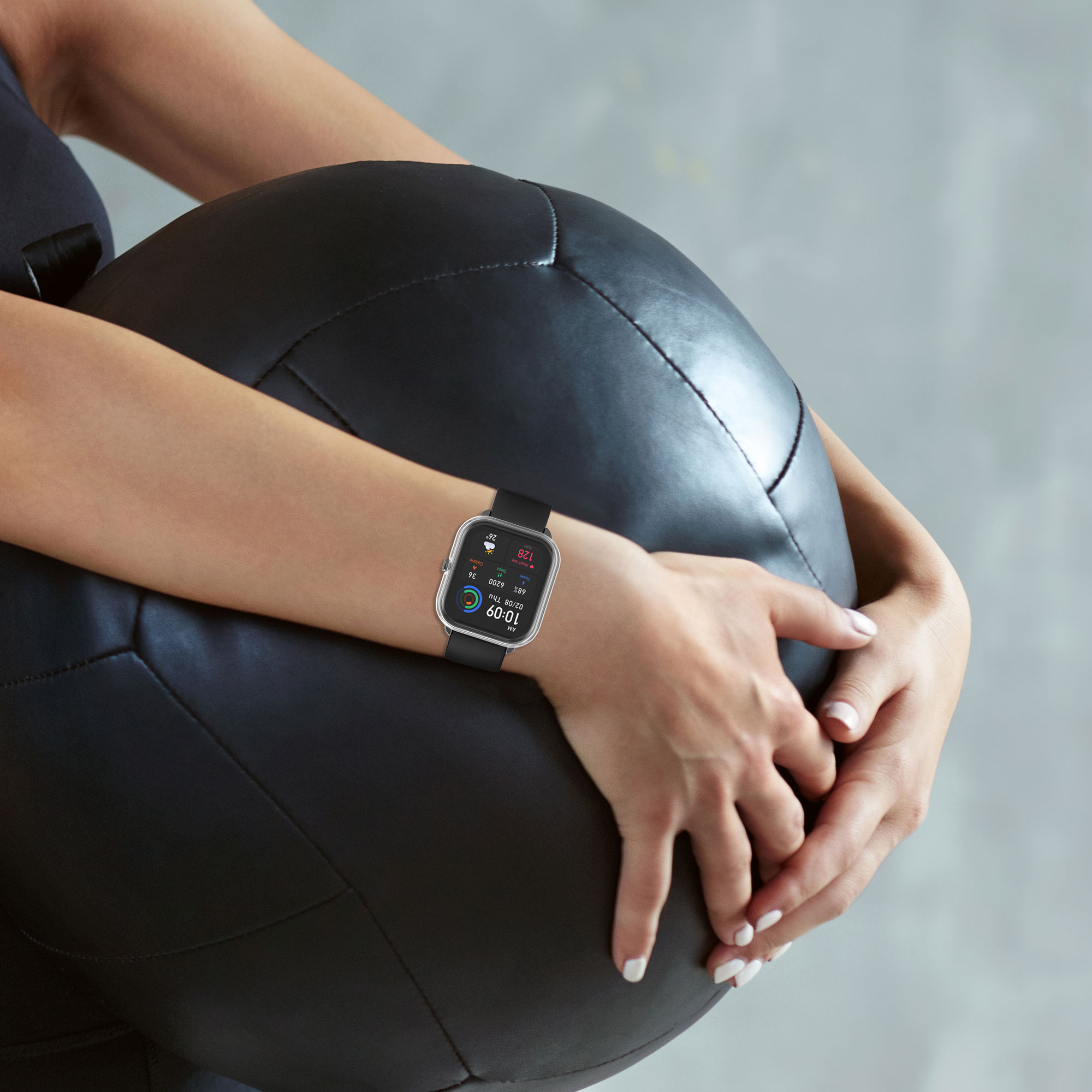 Sada 2 krytů s ochranou displeje pro Huami Amazfit GTS 4 Mini kwmobile - transparentní