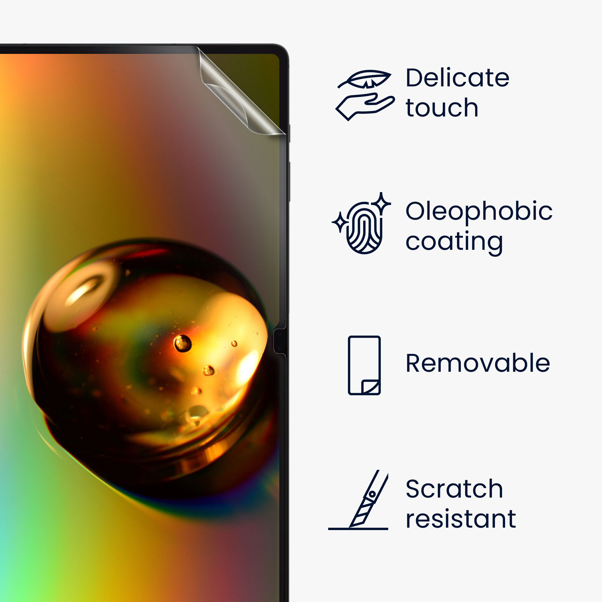 2x Matná ochranná fólie na tablet Galaxy Tab S9 Ultra kwmobile matná